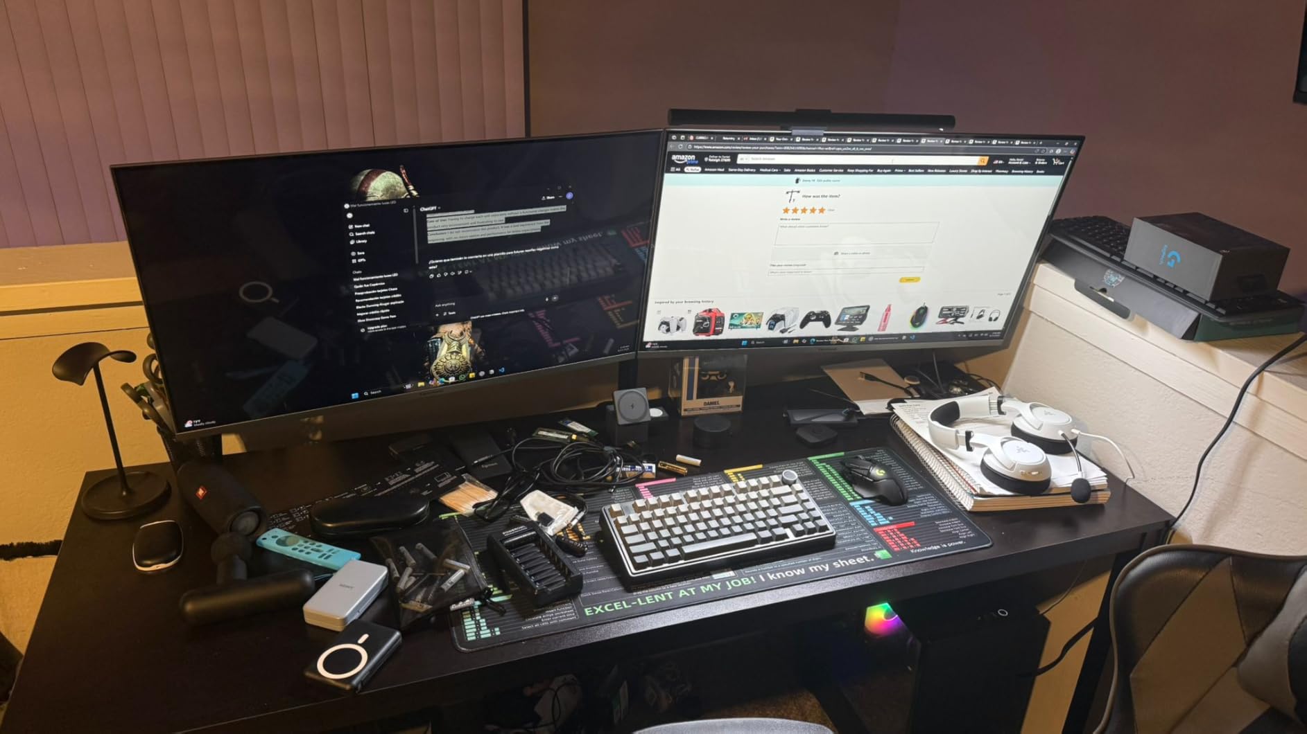 ErGear Dual Monitor Stand, Heavy Duty Adjustable Monitor Desk Mount for 2 Screens up to 32 Inches, Fully Adjustable Height, Tilt, Swivel, Rotate, Supports 17.6 lbs per Monitor Arm, Easy Installation customer photo 2