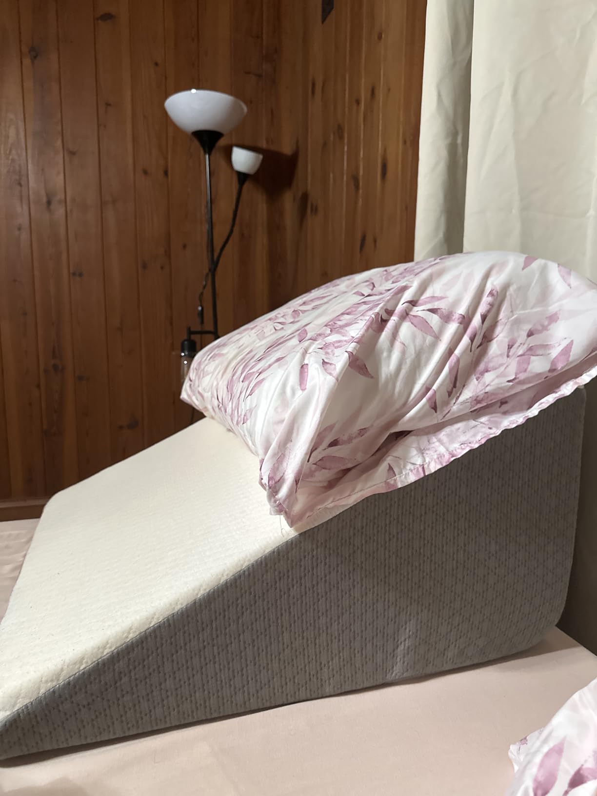 Kolbs Bed Wedge Pillow for Sleep Apnea, FSA Eligible Acid Reflux, and Back Pain Relief, with Chic Jacquard Cover - Headboard Wedges for Sleeping (Standard Wedge 12