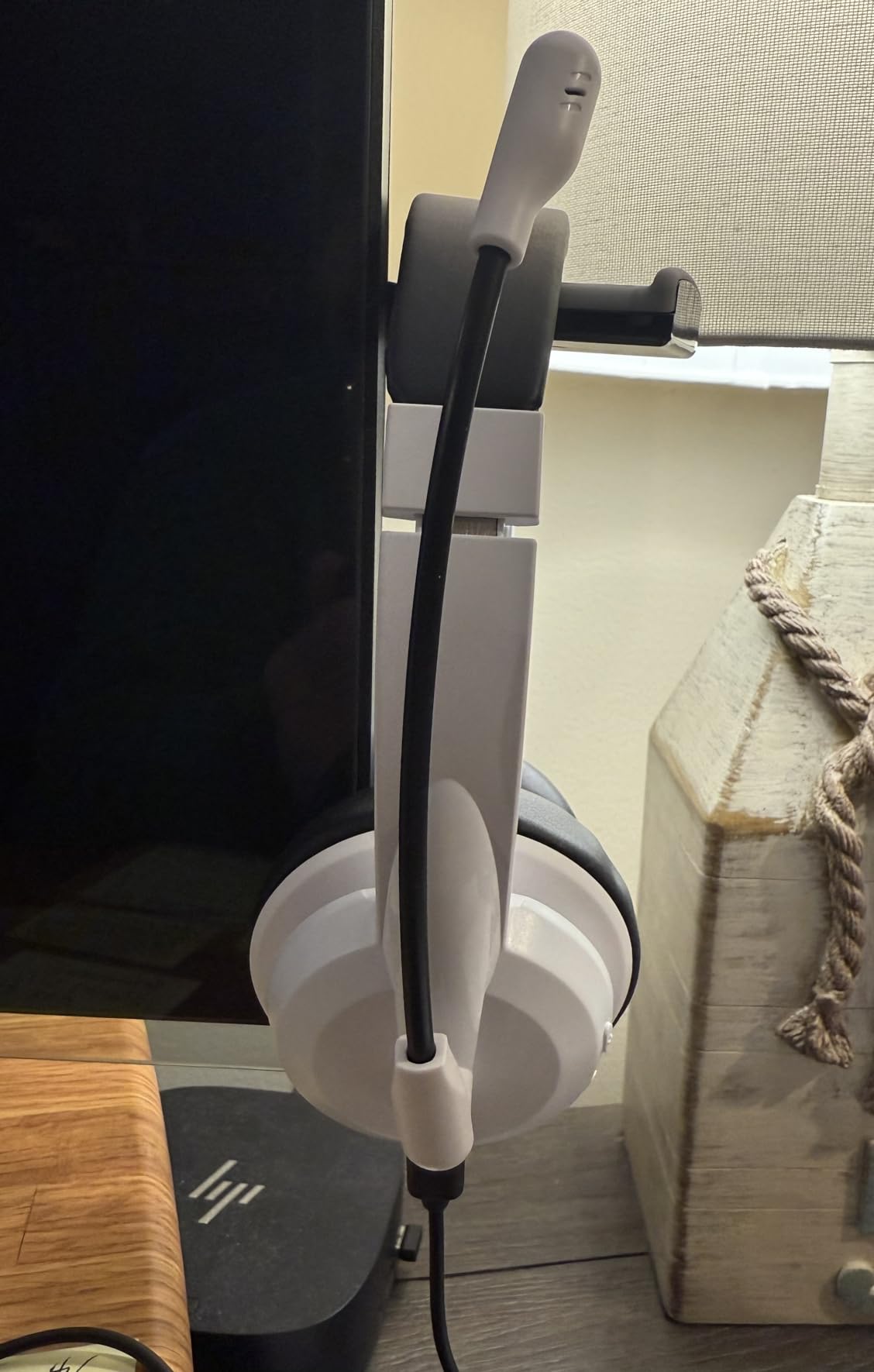TotalMount Hidden Monitor Stand for Headphones - Does Not Block Monitor | Designed in USA: Premium-Grade Holder Saves Desk Space While Protecting Headphones and Headsets - Removable Adhesive Strips customer photo 1