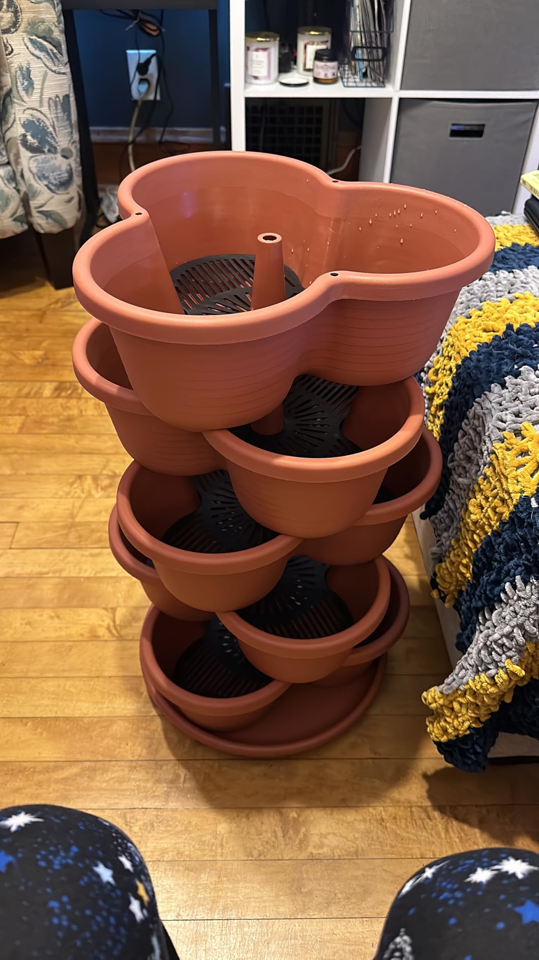 VIVOSUN 5 Tier Vertical Gardening Stackable Planter for Flowers, Ivory | Planter for Herbs, Vegetable customer photo 1