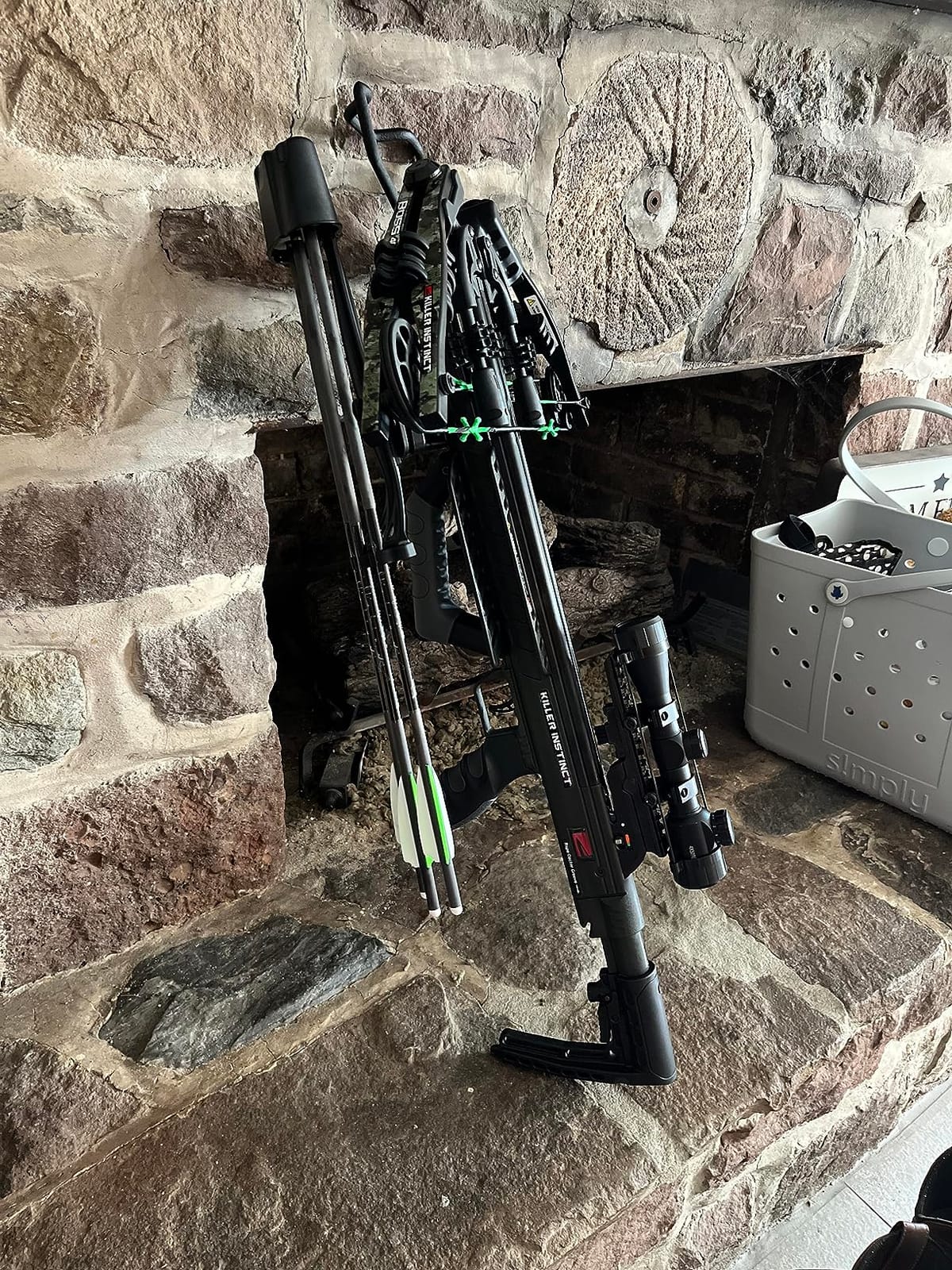 Killer Instinct Boss 405 Crossbow Pro Package with 4x32 IR-W Scope, Rope Cocker, String Suppressors, 3-Bolt Quiver, 3 Hypr Lite Bolts and Field Tips, Stick of Rail Lube customer photo 1
