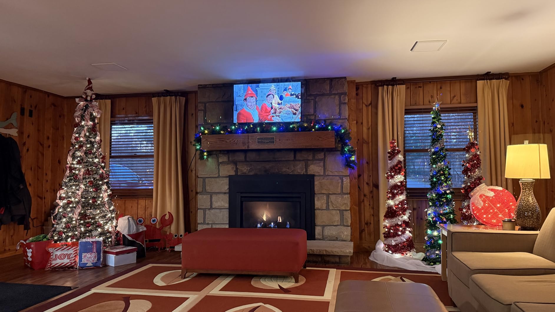 BrylaneHome Fully Decorated Pre-Lit 4.5 Ft. Pop-Up Christmas Tree - Red Gold customer photo 1