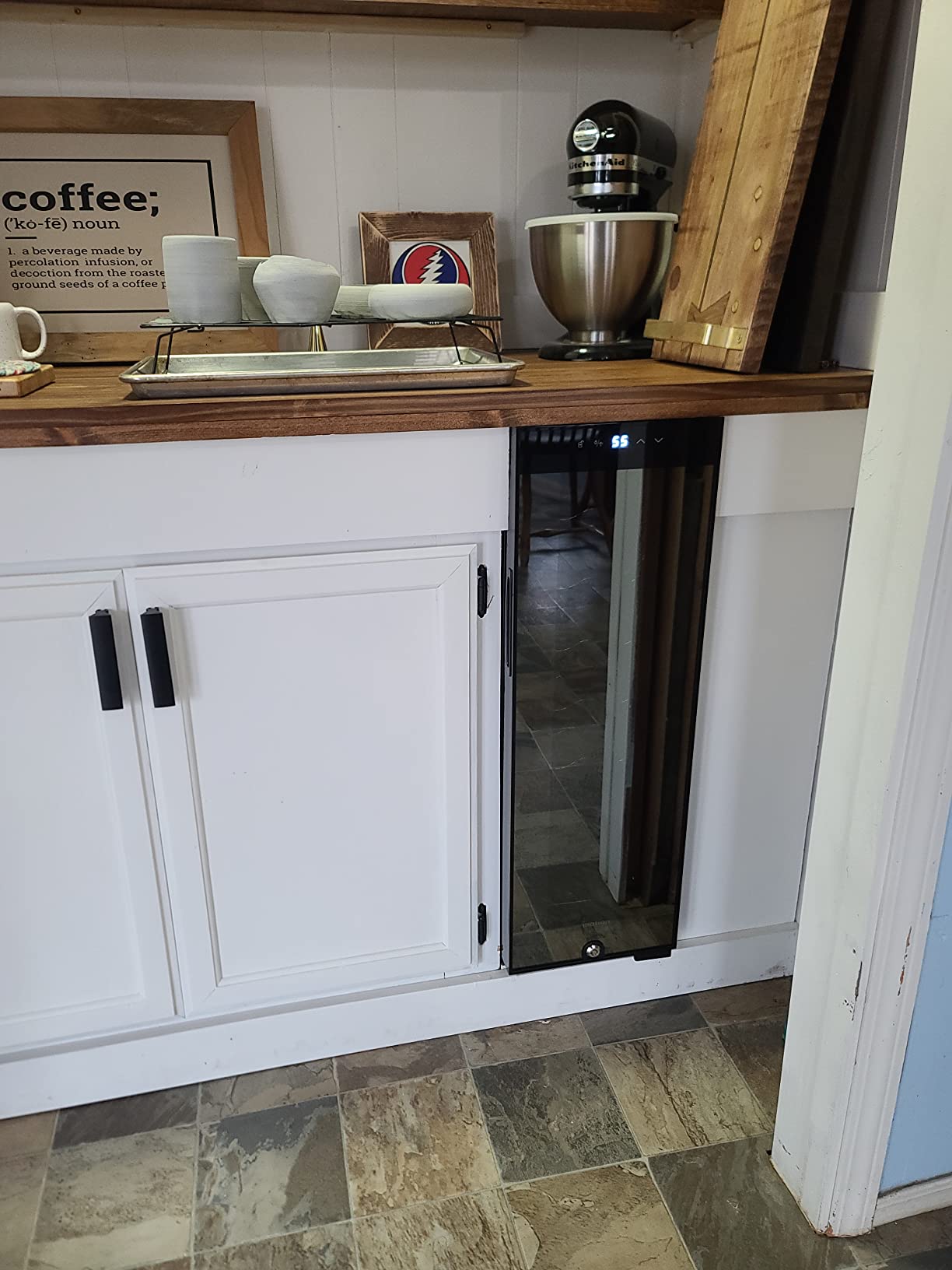 Ivation 12 Bottle Compressor Wine Cooler, Freestanding Fridge w/Lock, Black | Small, quiet wine refrigerator and cellar with a UV glass door, LED lighting, and 41-64F digital temperature control. customer photo 1