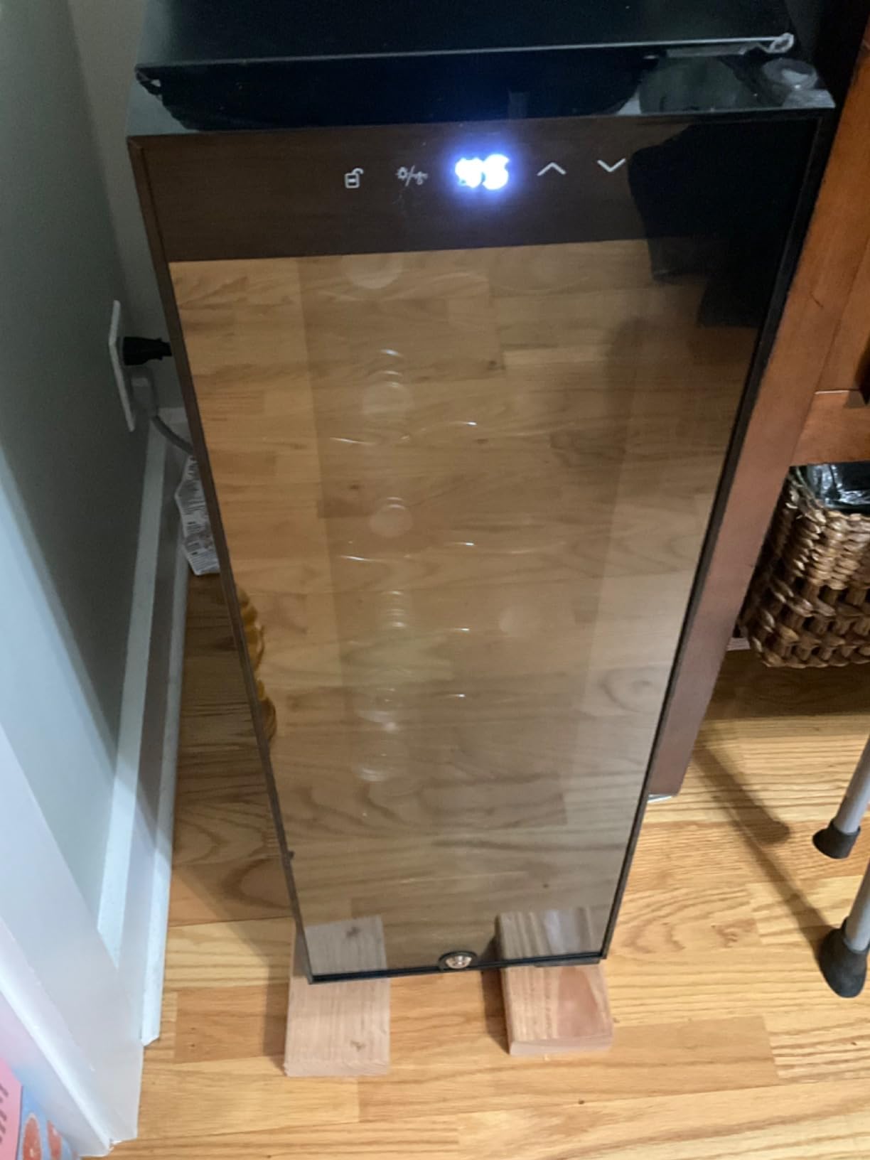 Ivation 12 Bottle Compressor Wine Cooler, Freestanding Fridge w/Lock, Black | Small, quiet wine refrigerator and cellar with a UV glass door, LED lighting, and 41-64F digital temperature control. customer photo 2
