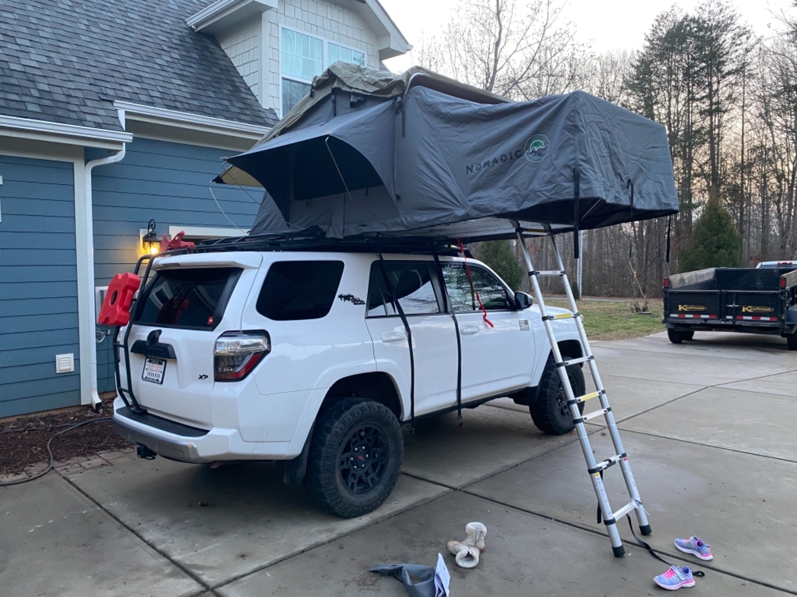 Extended Soft Shell Rooftop Tent, 2-Person - Overland Vehicle Systems HD Nomadic 2 - Grey Body & Green Rainfly customer photo 1