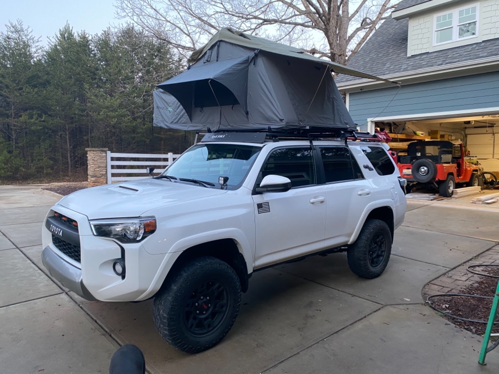 Extended Soft Shell Rooftop Tent, 2-Person - Overland Vehicle Systems HD Nomadic 2 - Grey Body & Green Rainfly customer photo 2