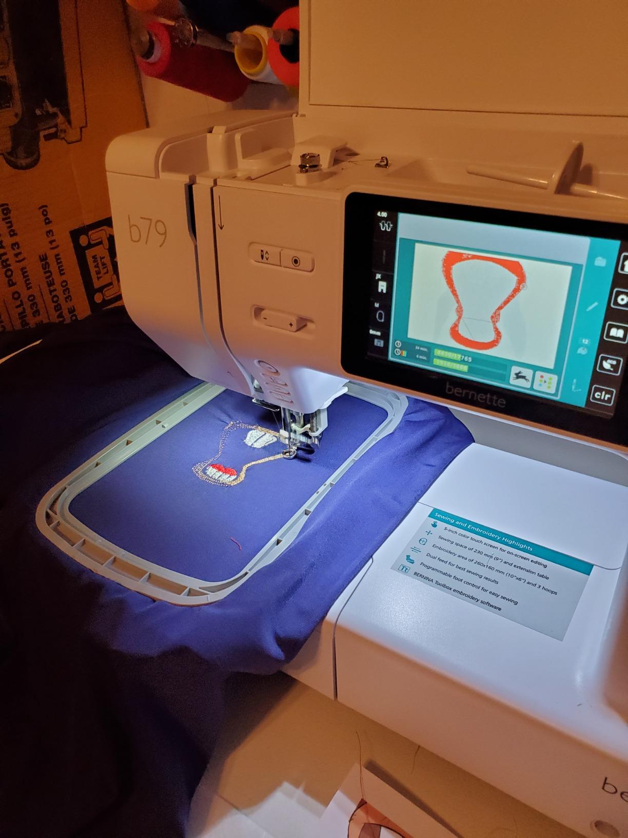 Bernette B79 Computerized Sewing & Embroidery Machine | 5-Inch Color Touchscreen, Multi-Function Knobs, 4 LEDs, 230mm Sewing Space customer photo 2