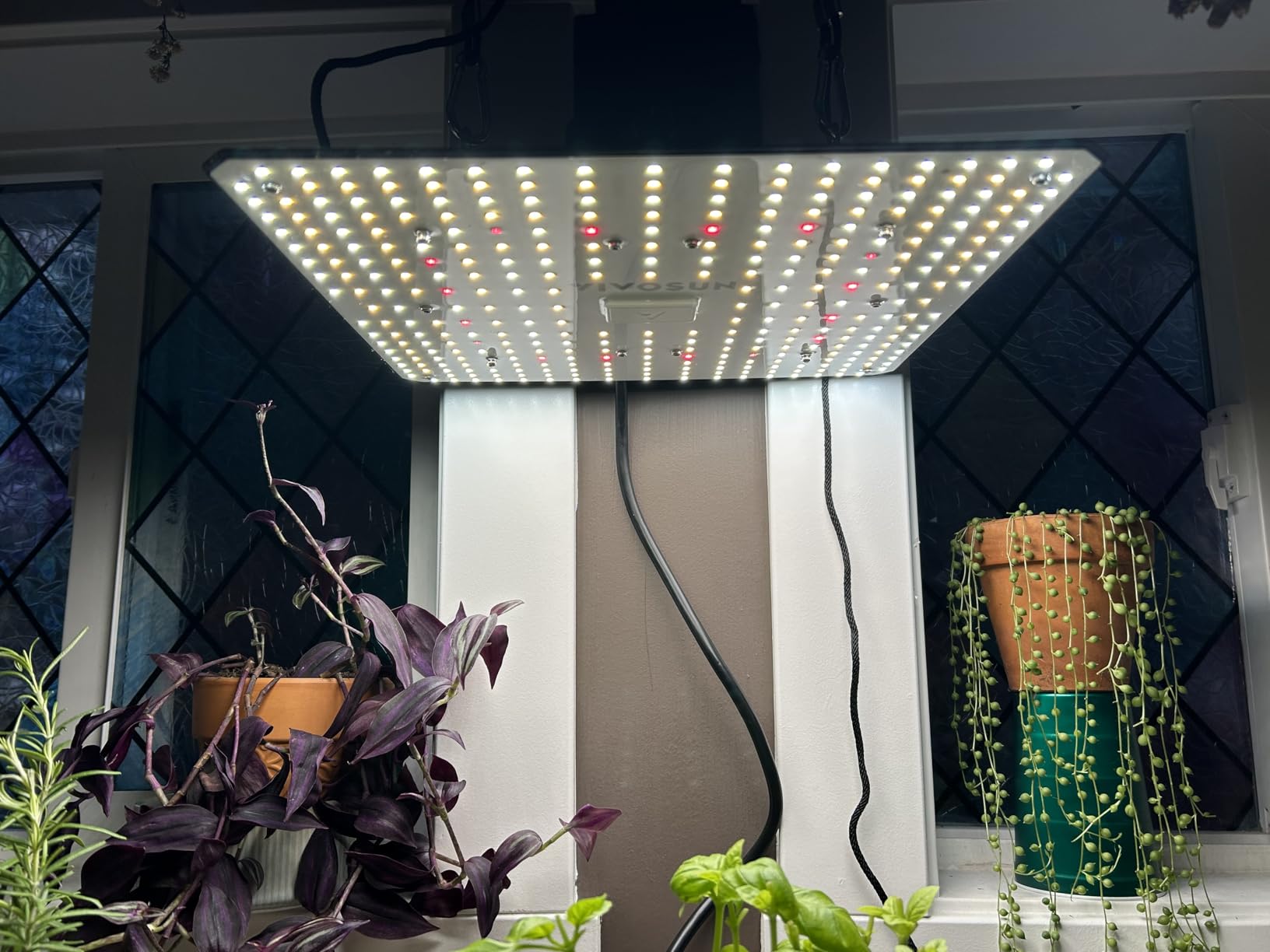 VIVOSUN LumaLight 100W LED Grow Light, Full Spectrum Plant Light | Smart Dimmable & High PPFD for Indoor Plants Seedling Vegetables Bloom, Fits 2x2/2x4 Grow Tents customer photo 1