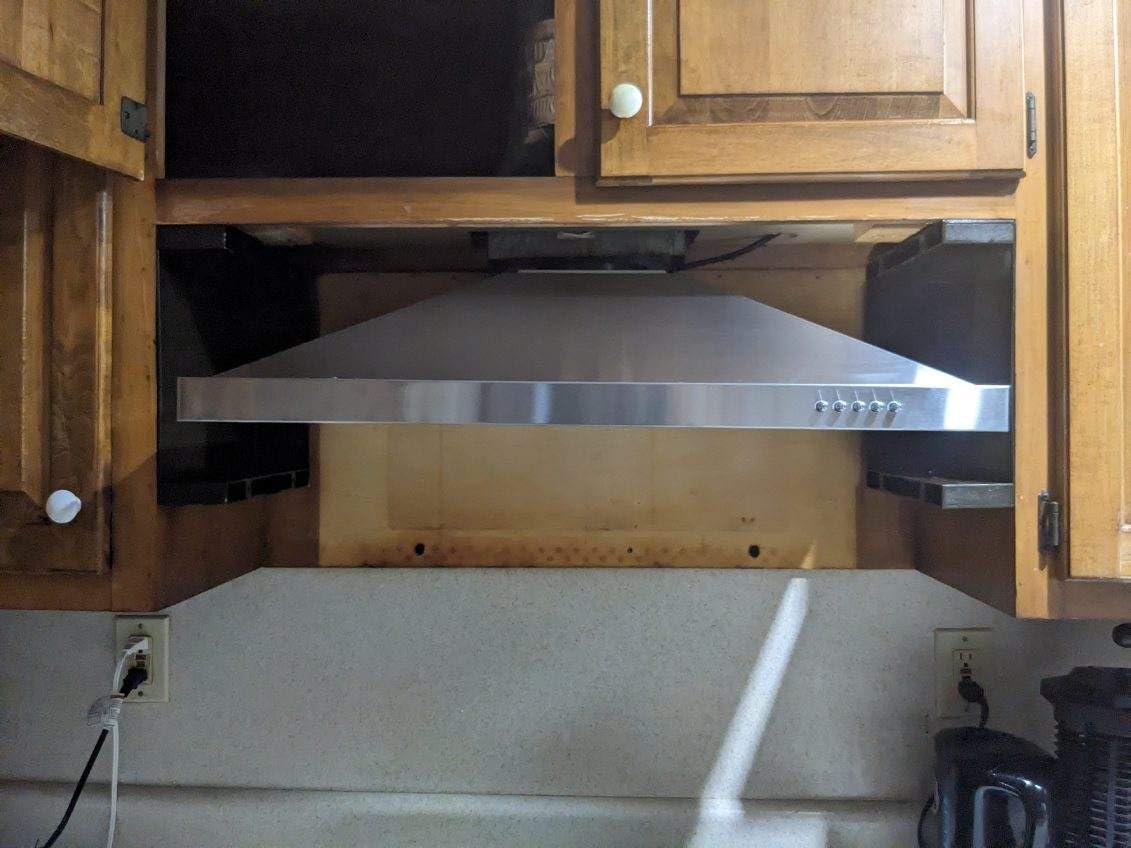 Tieasy Wall Mount Range Hood 30 inch with Ducted/Ductless Convertible Duct, Stainless Steel Chimney-Style Over Stove Vent Hood with LED Light, 3 Speed Exhaust Fan, 450 CFM customer photo 2
