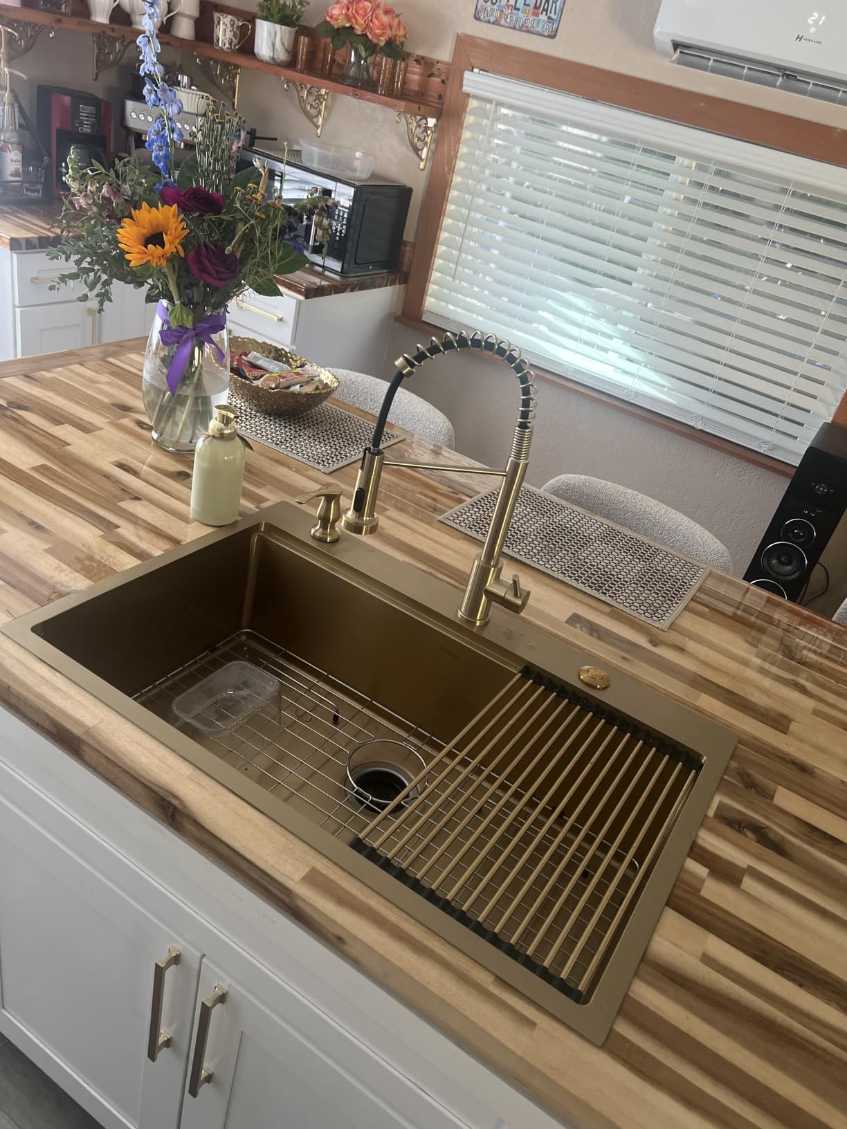 Lordear 33 Inch Drop In Kitchen Sink Workstation All In One SUS304 16 Gauge Stainless Steel 33x22 Drop In Sinks Single Bowl Handmade Above the Counter customer photo 1