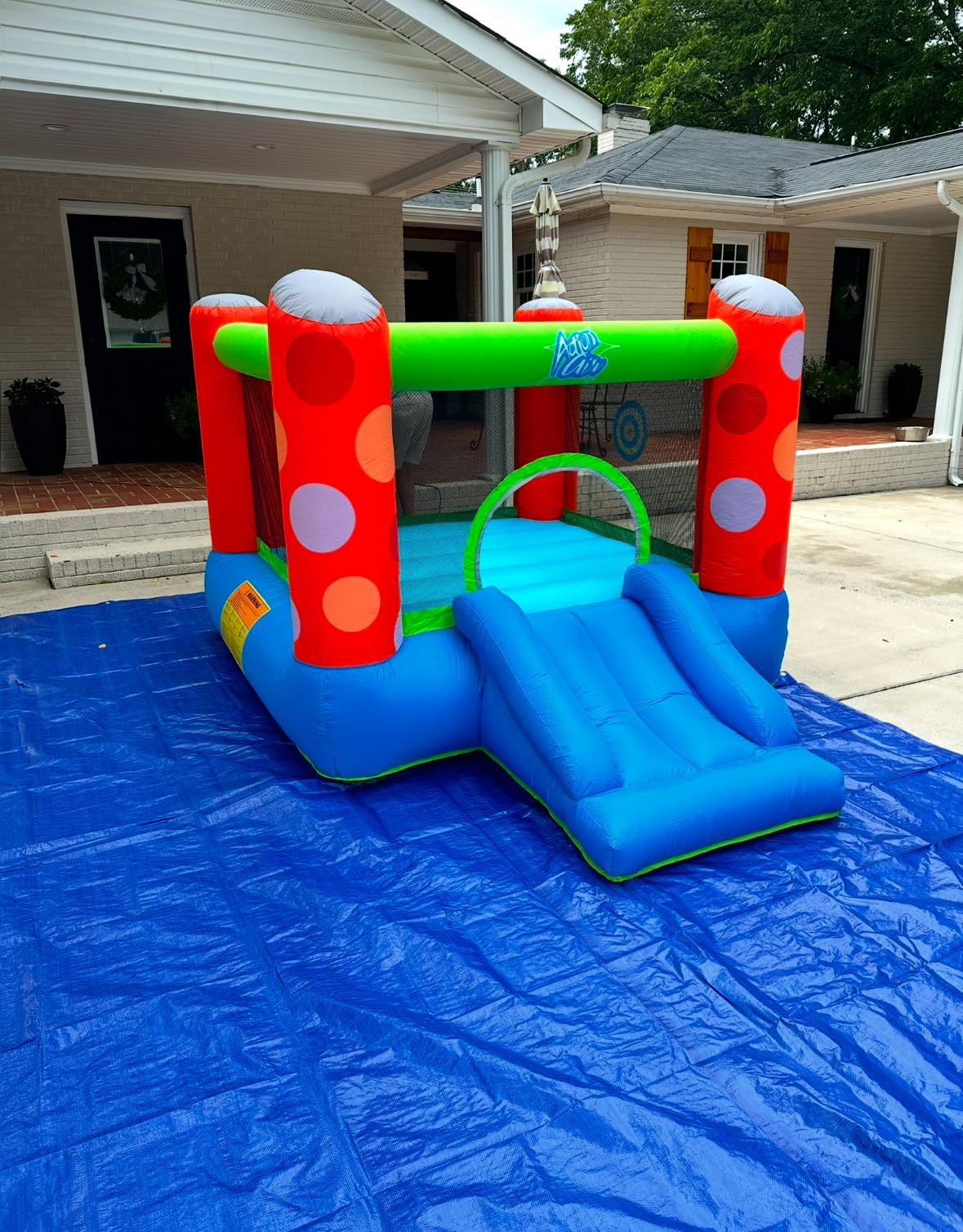 ACTION AIR Bounce House, Inflatable Bounce House with Air Blower, Bouncy Castle with Durable Sewn and Extra Thick, Family Backyard Jump House, Great Gift for Kids customer photo 1