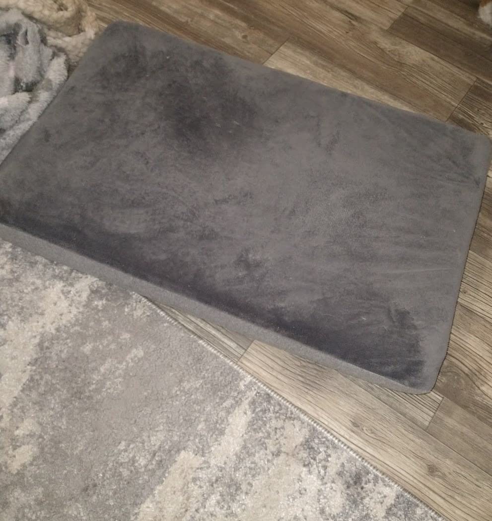 BarkBox Orthopedic Dog Bed - XXL | with Memory Foam - Comfortable, Durable & Machine Washable Pet Bed - Grey customer photo 1