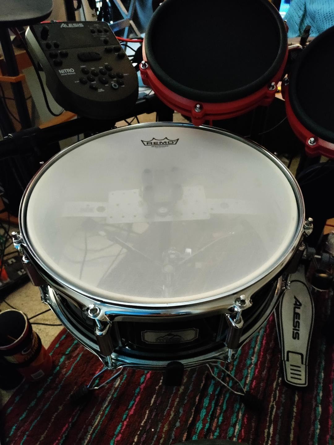 EASTROCK Snare Drum Set 14X5.5 Inches with stand for Student-Black customer photo 2