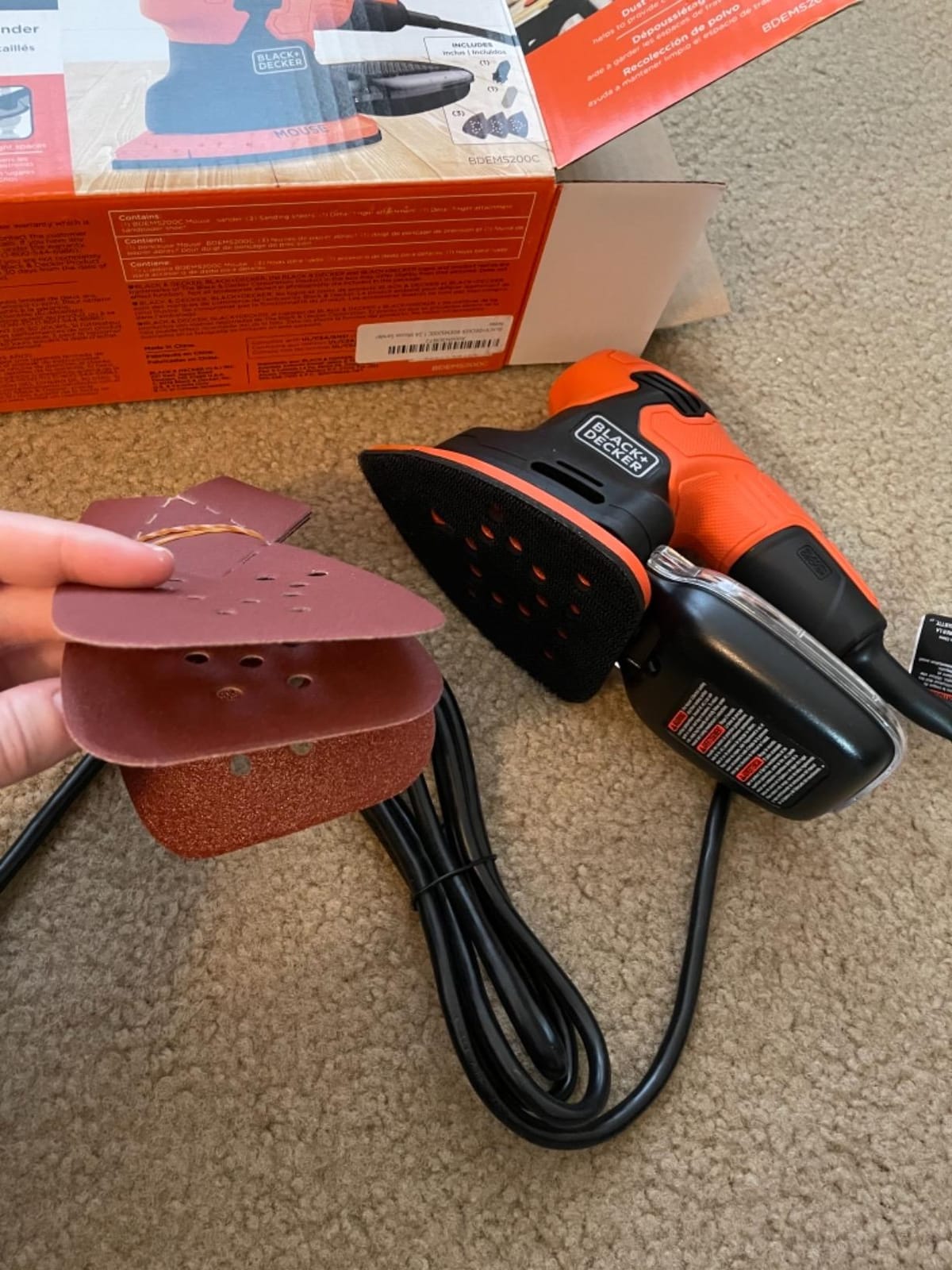 BLACK+DECKER MOUSE 1.2 Amp Electric Detail Sander (BDEMS200C) customer photo 1