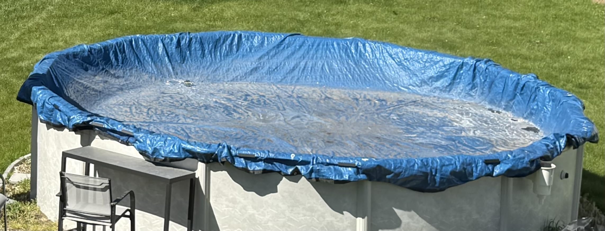 Winter Pool Cover 18 ft Round for Above Ground | Extra Thick & Durable Above-Ground Pool Cover | Sapphire Series of Premium Cold- and UV-Resistant Pool Cover | by Yankee Pool Pillow customer photo 1