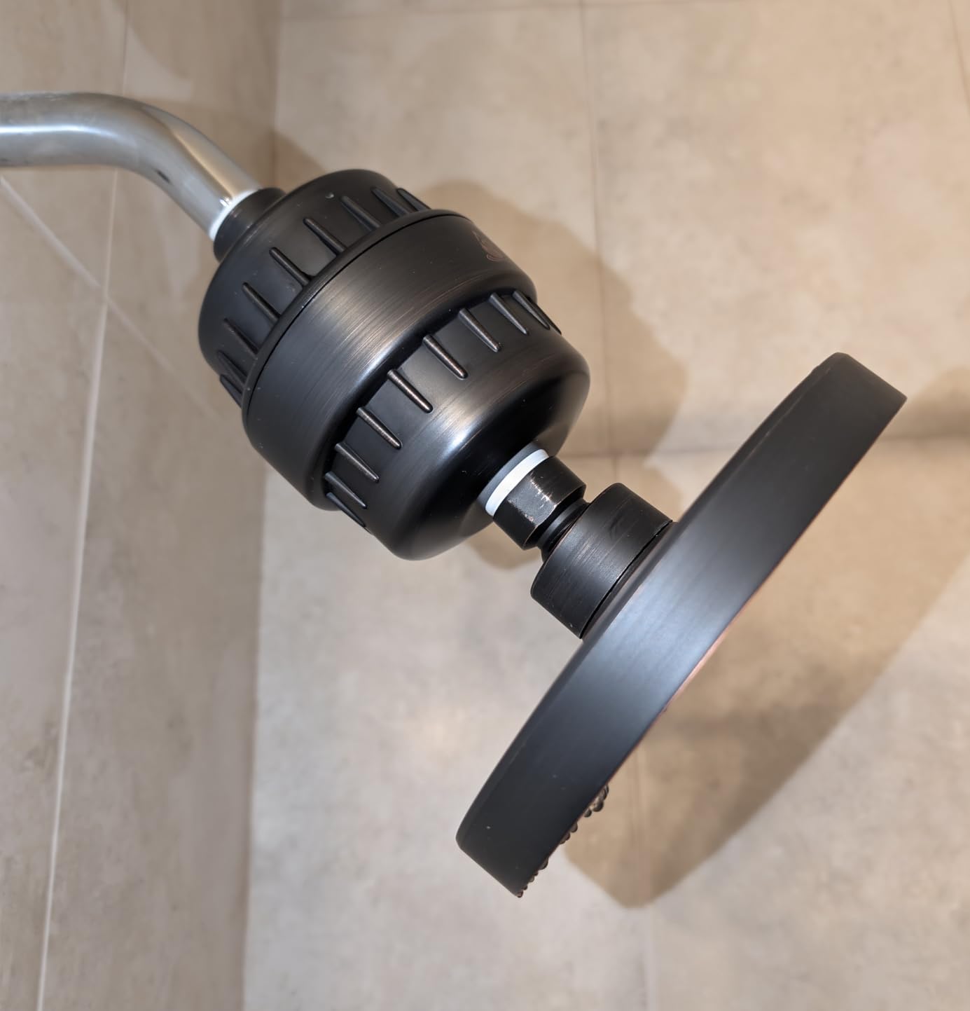 SparkPod Rain Shower Head, 6 Inch Round, Elegant Brushed Nickel Finish | High Pressure Shower Heads, 90 Nozzles, Adjustable Showerhead, No Tools Needed, Universal Connection customer photo 2