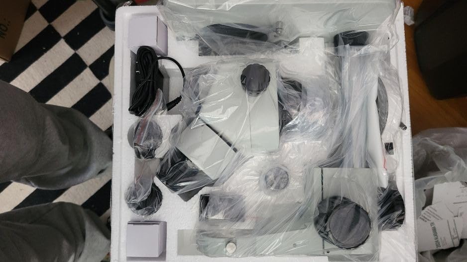 SWIFT Trinocular Stereo Zoom Microscope with 56-Bulb LED Ring Light, 3.5X-90X Magnification, WF10X Eyepieces, 0.7X-4.5X Zoom Objective, 0.5X 2.0X Additional Objectives, Table Pillar Stand customer photo 2