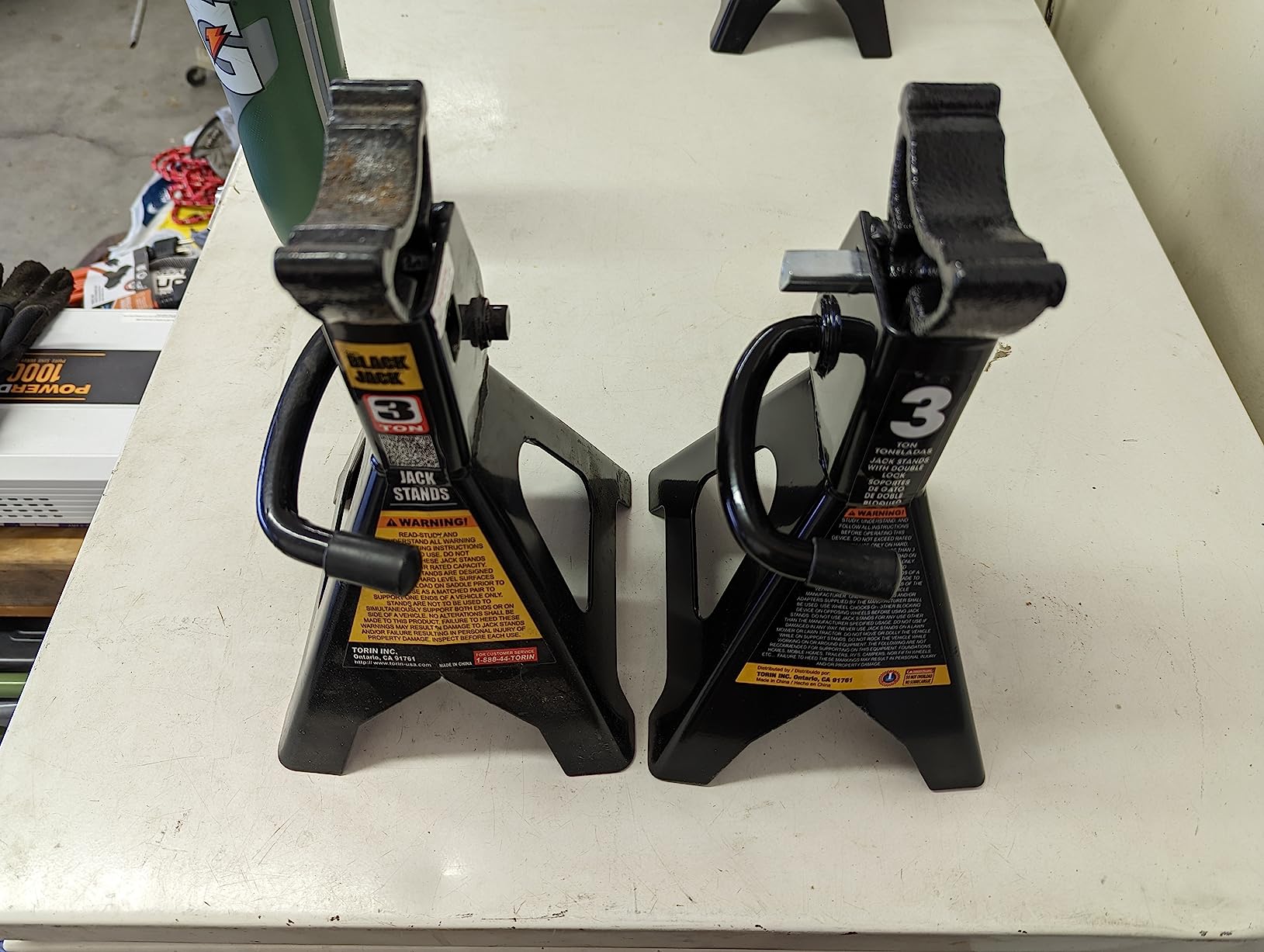 Torin 3 Ton (6,000 LBs) Capacity Double Locking Steel Jack Stands, 2 Pack, Black, AT43002AB customer photo 2