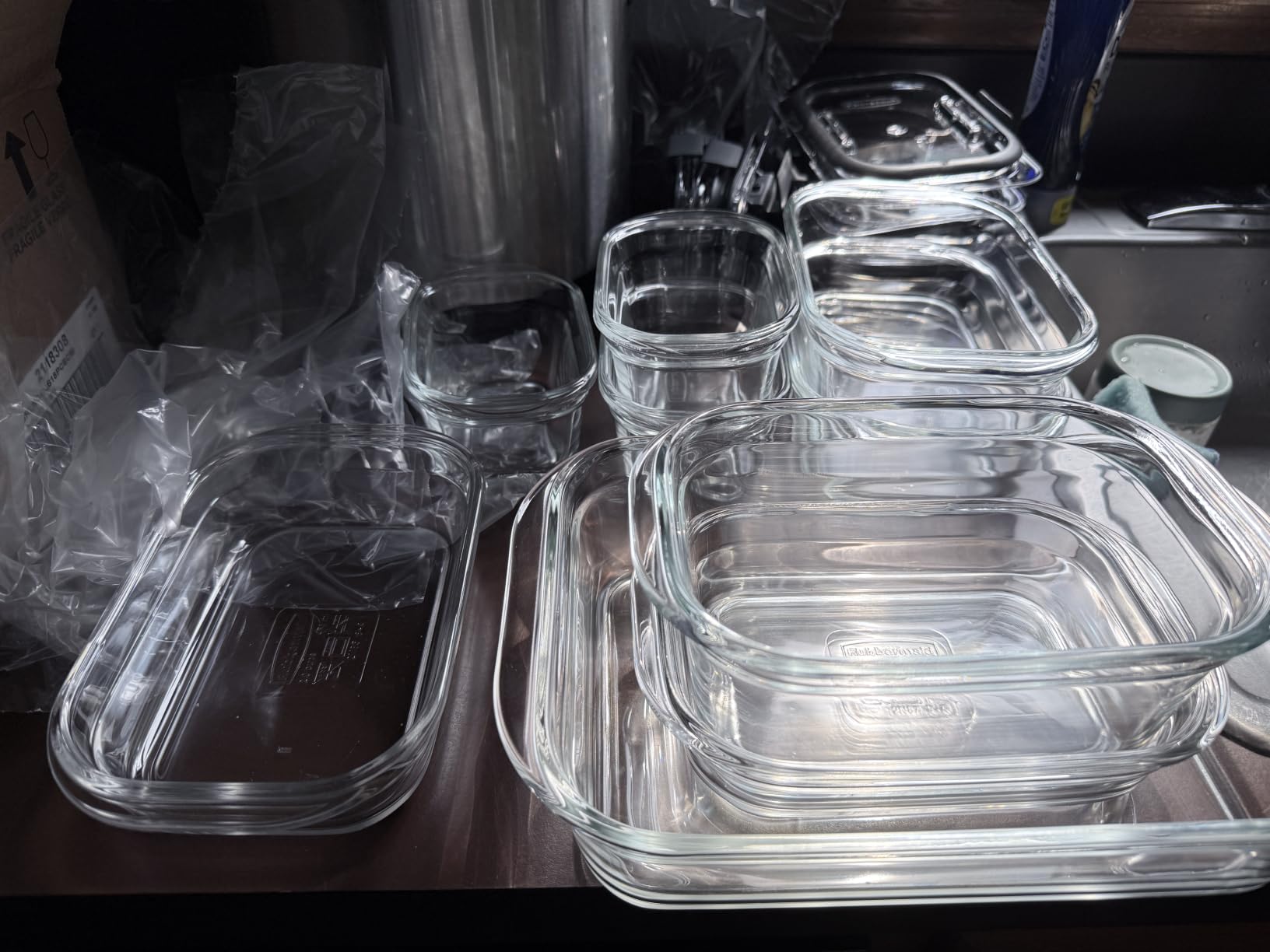 Rubbermaid Brilliance Glass Food Storage Containers, 3.2 Cup, Set of 4, BPA-Free, Leak-Proof, Clear customer photo 1