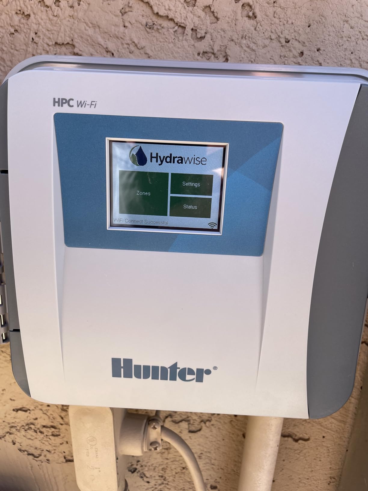 Hunter HPC400 Sprinkler Controller, 4 Zone, WiFi Smart Sprinkler Timer | Indoor/outdoor 4 station irrigation controller with Hydrawise app control, touchscreen, and expansion up to 32 zones customer photo 1