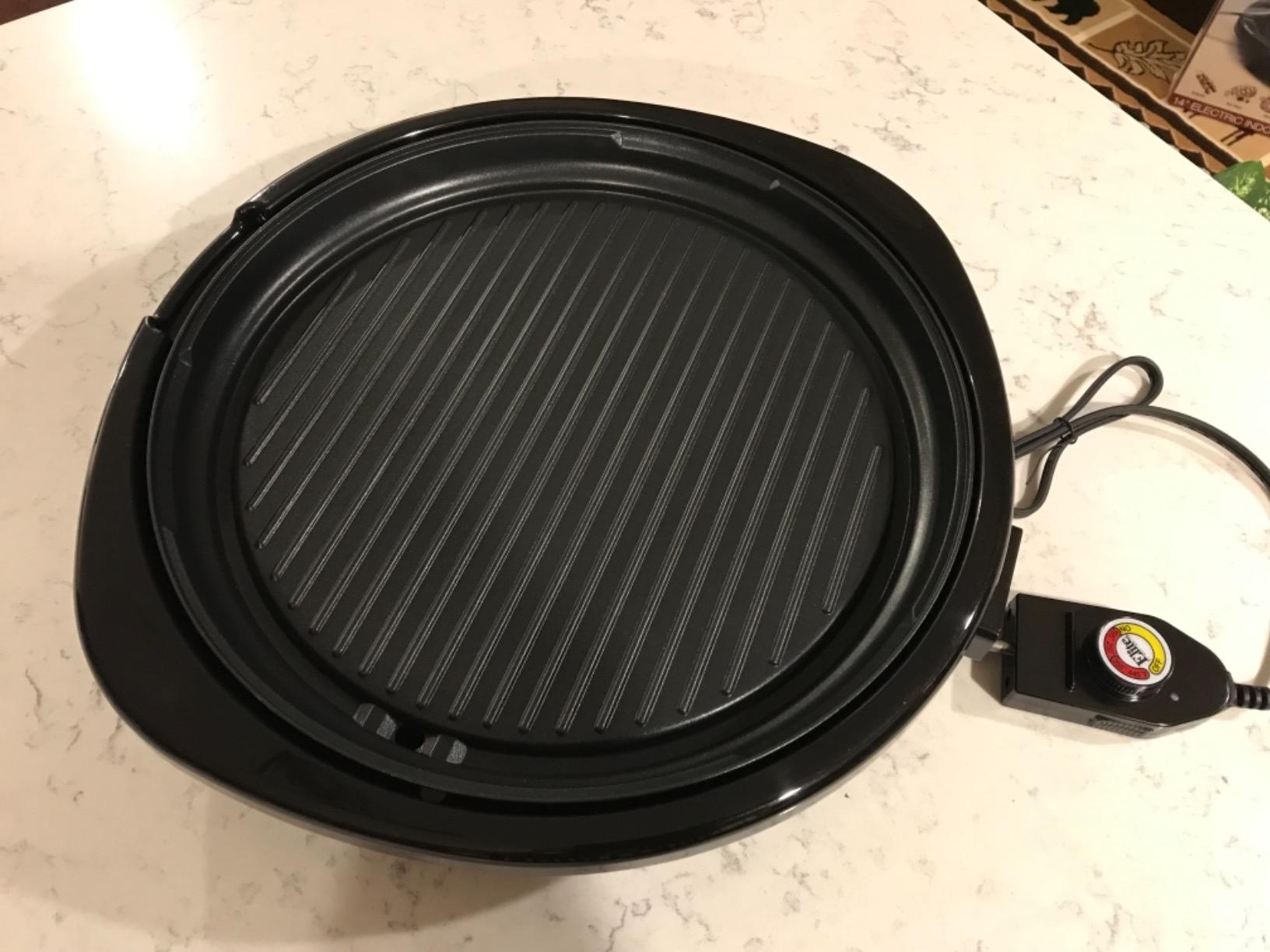 Elite Gourmet EMG6505G Indoor Electric BBQ Grill, Non-Stick, 12 inch customer photo 1