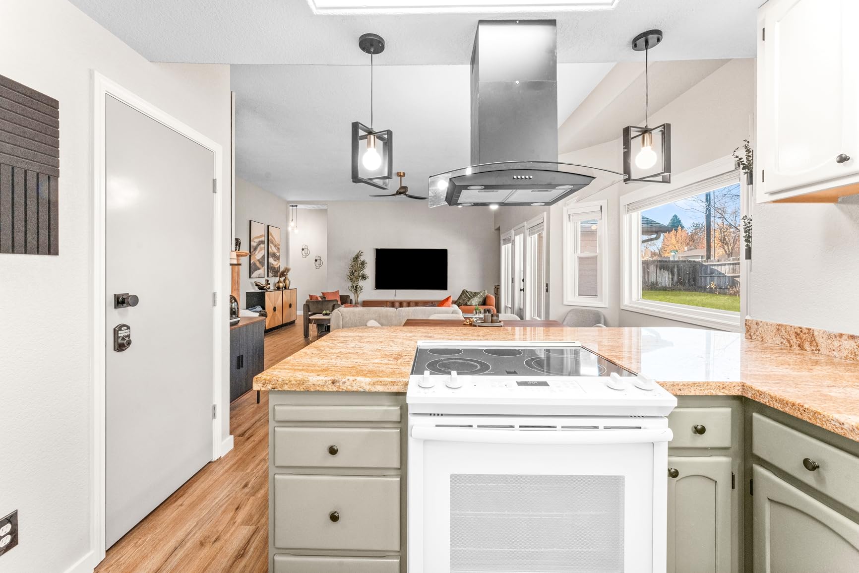 FIREGAS Island Range Hood 30 inch, 700 CFM Ceiling Mount Kitchen Vent Hood | Stainless Hood, 3-Speed Fan, 4 LEDs, Timer, Gesture/Remote/Touch, Ducted/Ductless, Permanent Filters, Duct & Charcoal Filters customer photo 1