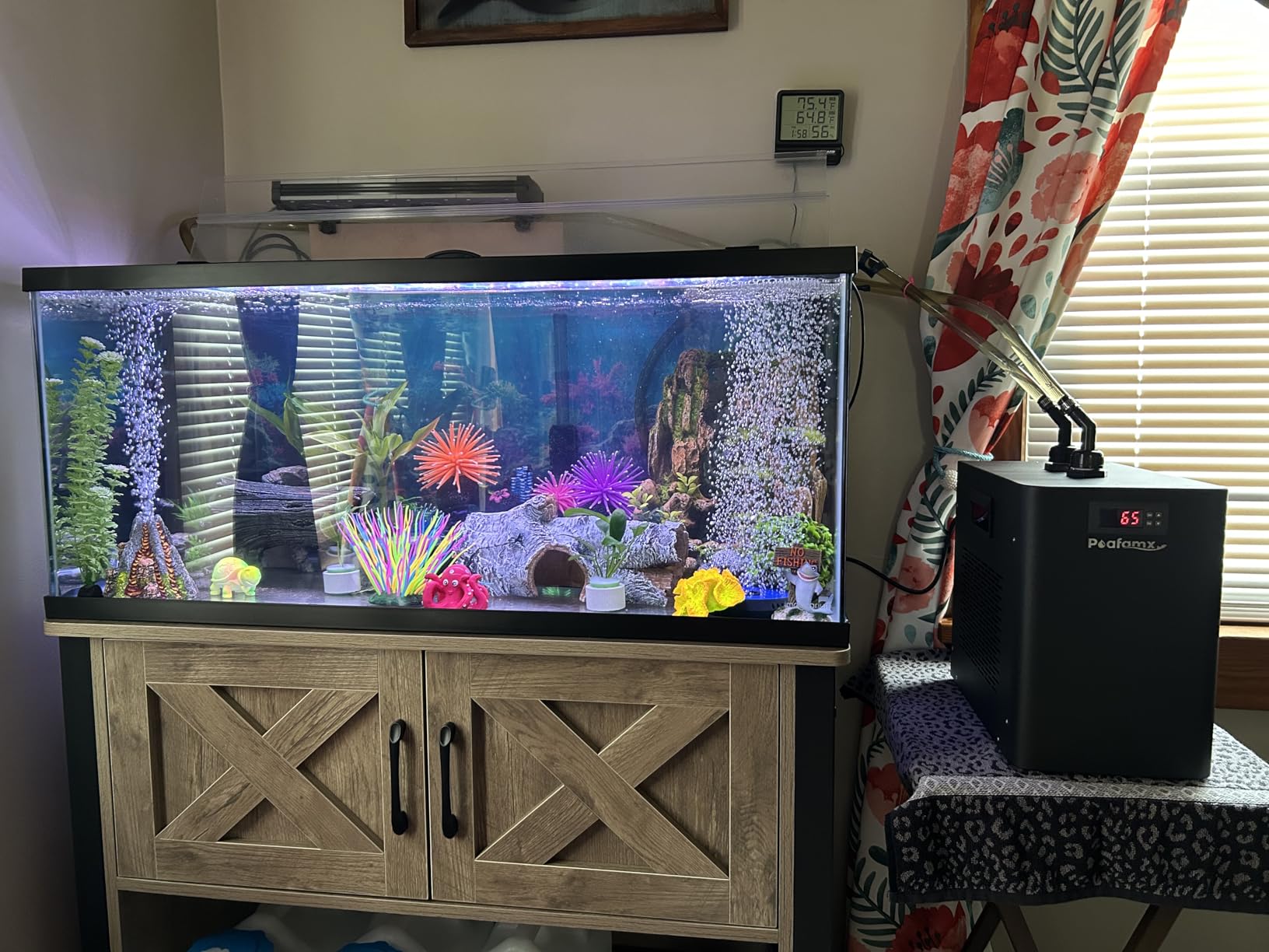 Poafamx 1/3 HP Aquarium Chiller, Quiet Fish Tank Water Chiller 40-80 Gal | Energy-Saving Aquarium Cooler with Pump & Tubing for Large Saltwater Freshwater Axolotl Coral Reef Hydroponic Systems customer photo 2