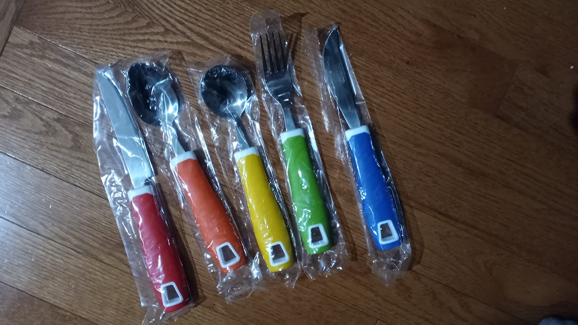 Special Supplies Adaptive Utensils (5-Piece Kitchen Set) Wide, Non-Weighted, Non-Slip Handles for Hand Tremors, Arthritis, Parkinson's or Elderly Use - Stainless Steel Knives, Fork, Spoons customer photo 1