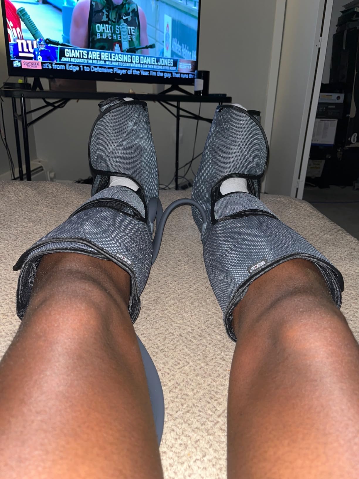 CINCOM Leg Massager with Heat and Air Compression FSA - HSA | Calf Foot Leg Massager for Circulation with 2 Heat 3 Modes 3 Intensities Adjustable Leg Wraps Gifts (with 2 Extensions) customer photo 2
