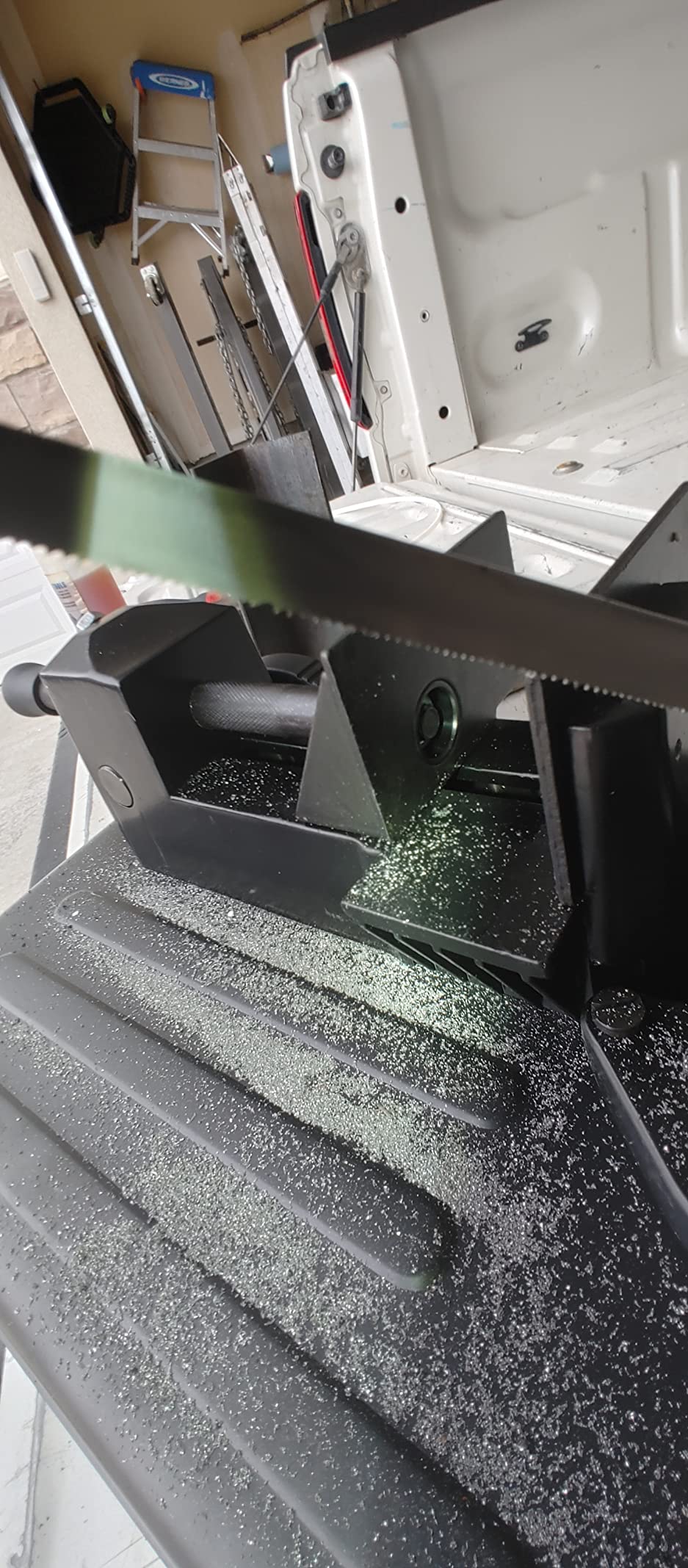Anbull Portable Band Saw with Upgraded Removable Alloy Steel Base | 45°-90° Metal Cutting, 10A 1100W Motor, 5-inch Deep Cut, with .020-by-44-7/8-Inch 14 TPI Saw Blade and Led Spotlight customer photo 2