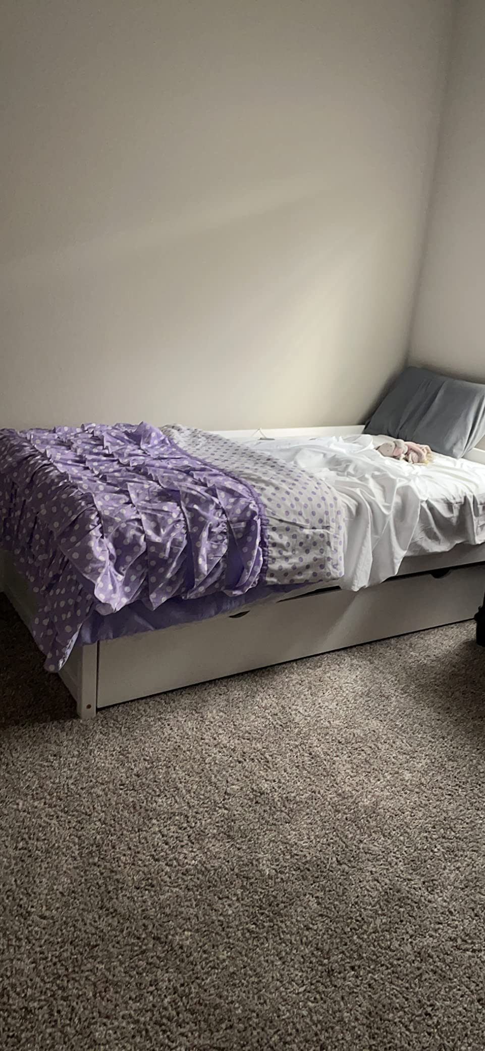 Merax Twin Size Daybed with Trundle, Solid Wood Captains Bed Sofa Bed Frame, White customer photo 1