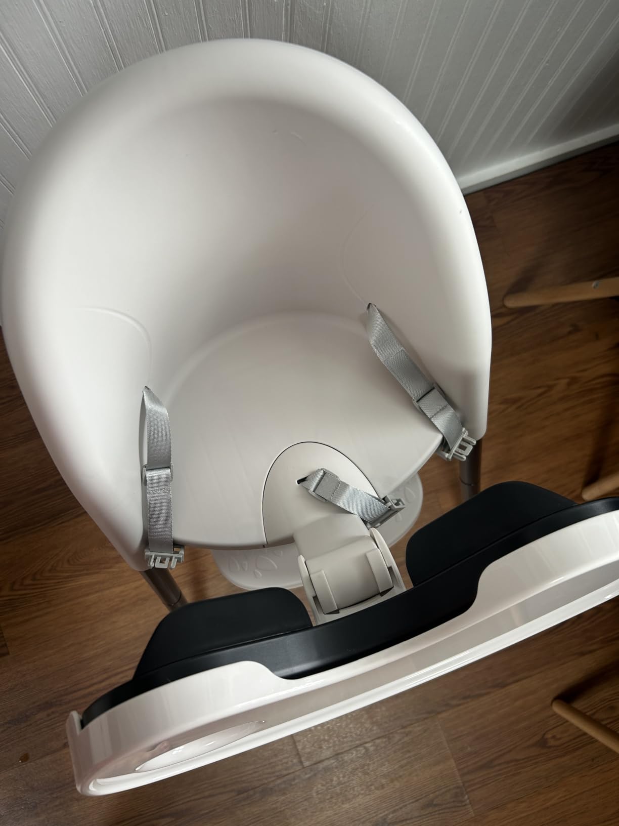 Mallify Foldable High Chair, Space-Saving Portable Baby High Chair with Removable Double Tray, Modern Convertible Baby Feeding Chair, Lightweight, Easy to Clean, Beige customer photo 1
