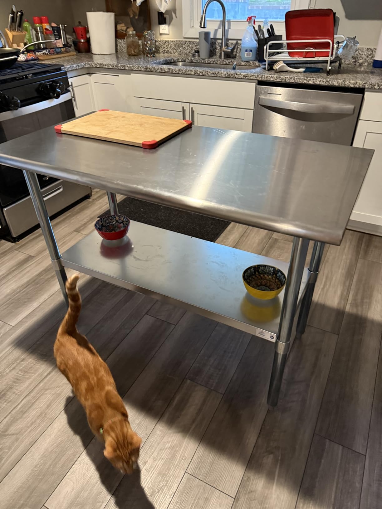 ROCKPOINT Stainless Steel Table for Prep & Work 24x48 Inches, NSF Metal Commercial Kitchen Heavy Duty Table with Adjustable Under Shelf and Table Foot for Restaurant, Home and Hotel customer photo 1