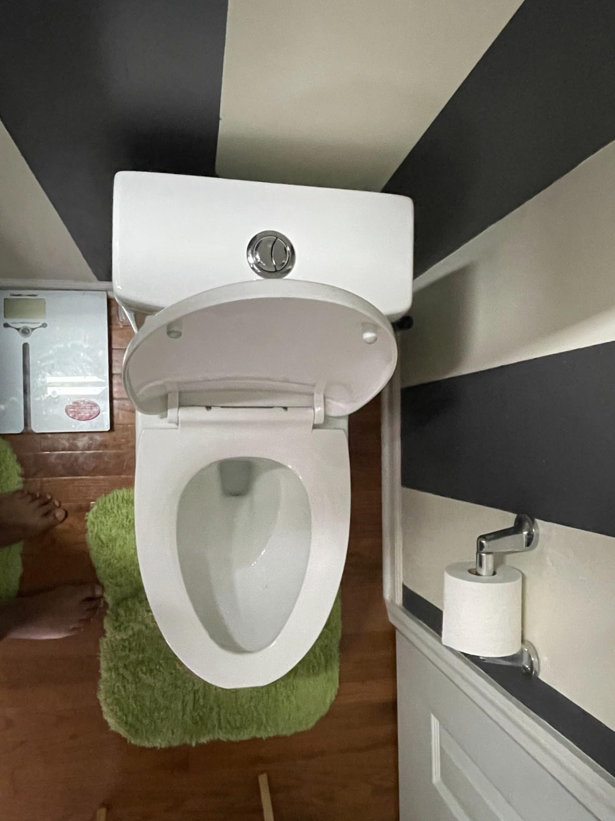 DeerValley Elongated One Piece Toilet with Efficient Dual Flush 1.1/1.6 GPF | Standard Height Toilet Bowl, Durable Ceramic, Slow Close Seat, Skirted Design 12 Inch Rough-In Toilet for Bathroom DV-1F026 customer photo 1
