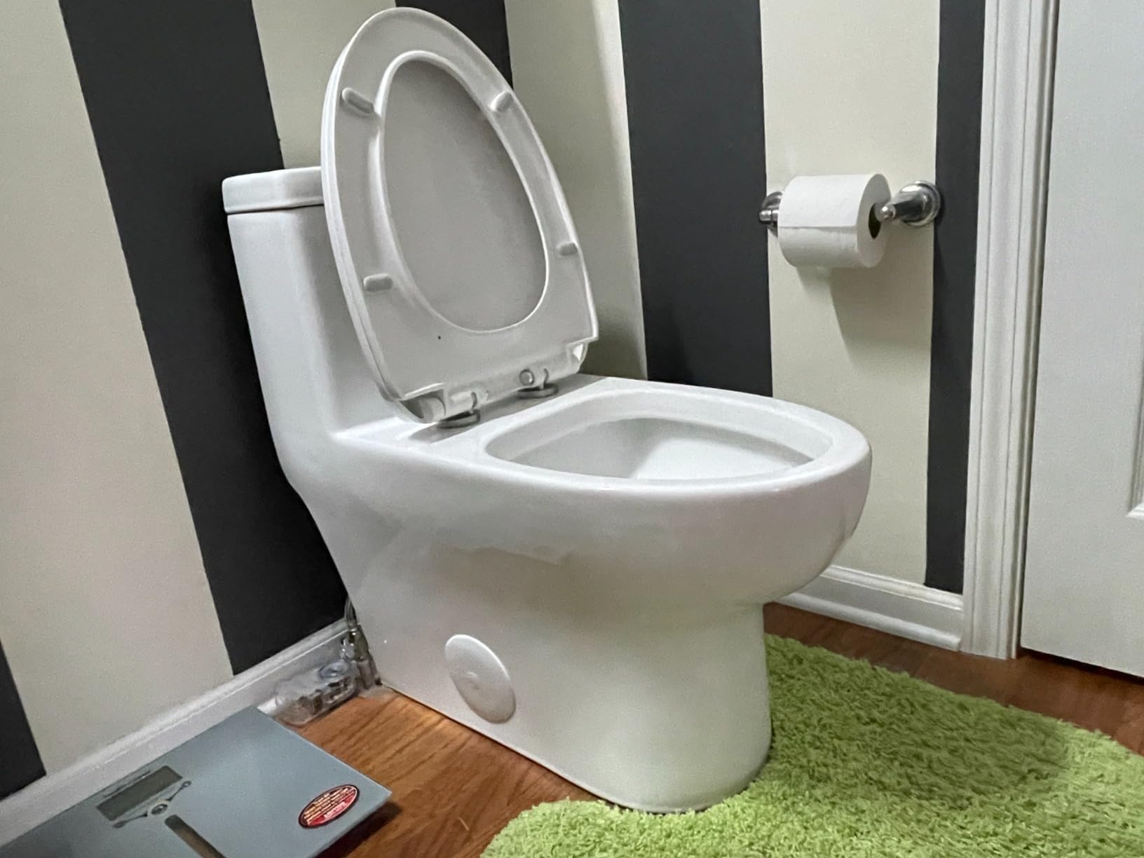DeerValley Elongated One Piece Toilet with Efficient Dual Flush 1.1/1.6 GPF | Standard Height Toilet Bowl, Durable Ceramic, Slow Close Seat, Skirted Design 12 Inch Rough-In Toilet for Bathroom DV-1F026 customer photo 2