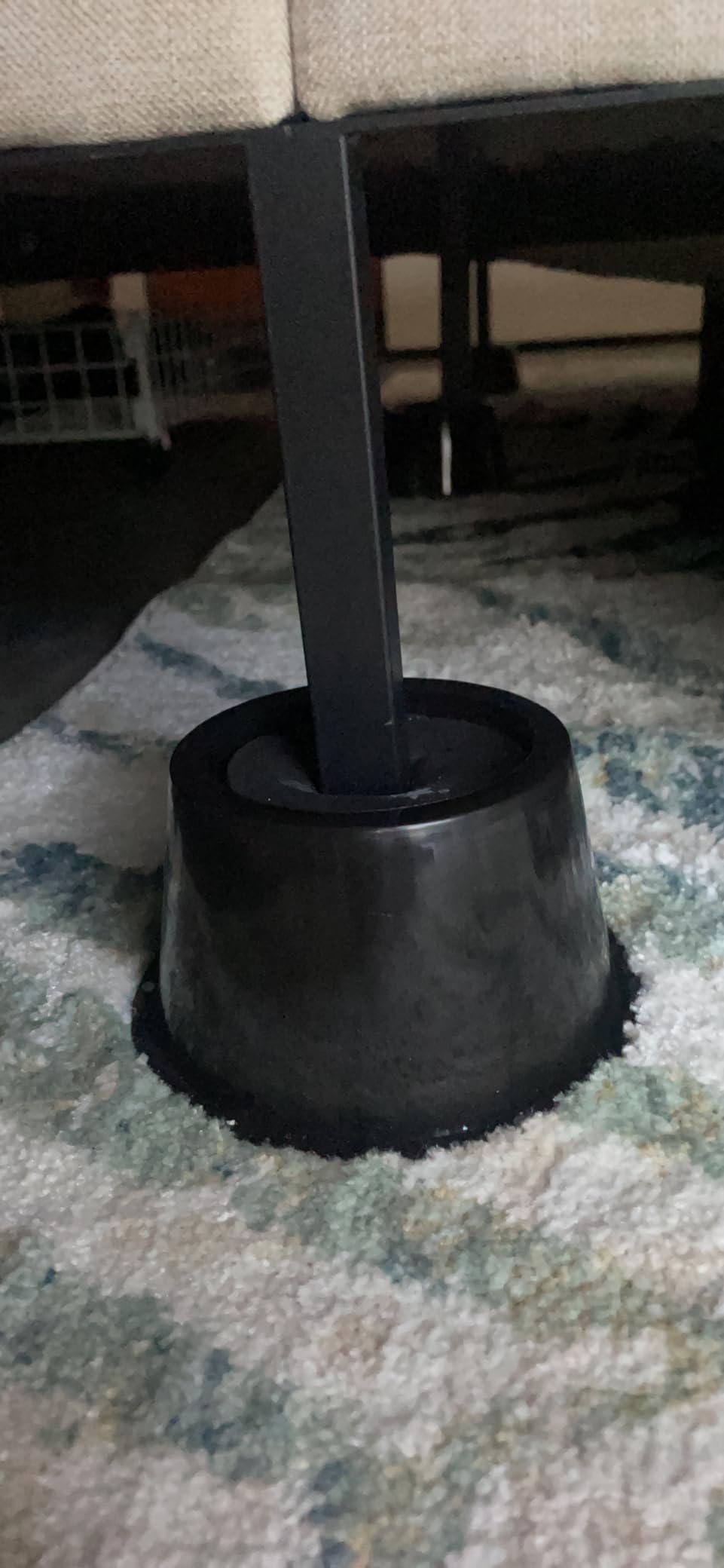 Slipstick CB672 Premium 3 Inch Bed Risers/Furniture Raisers with Steel Reinforced Caster Wheel Holder Top, Lifts Height 3