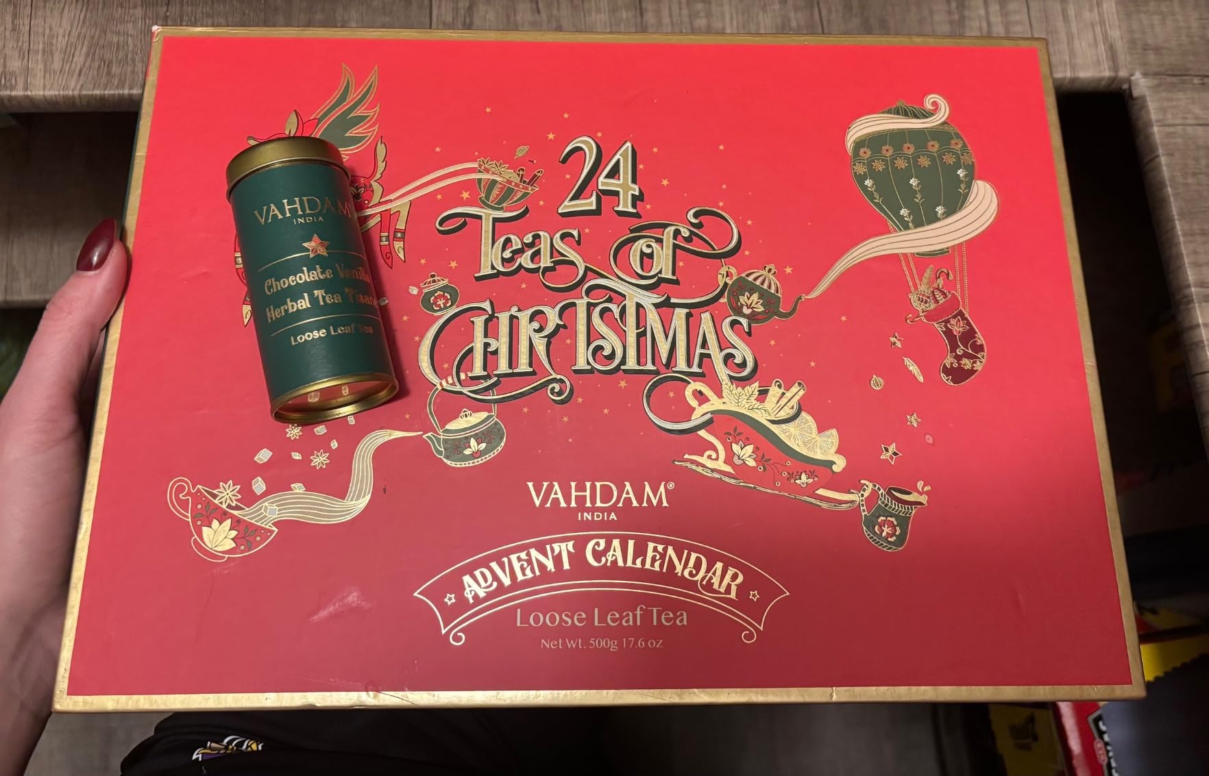 VAHDAM, Advent Calendar 2026 (500g/17.63oz) 24 Unique Loose Leaf Tea - Exclusive Holiday Tea Gift Sets | Christmas Advent Calendar 2026 for Adults | Advent Calendar 2026 Adult Women & Men customer photo 1