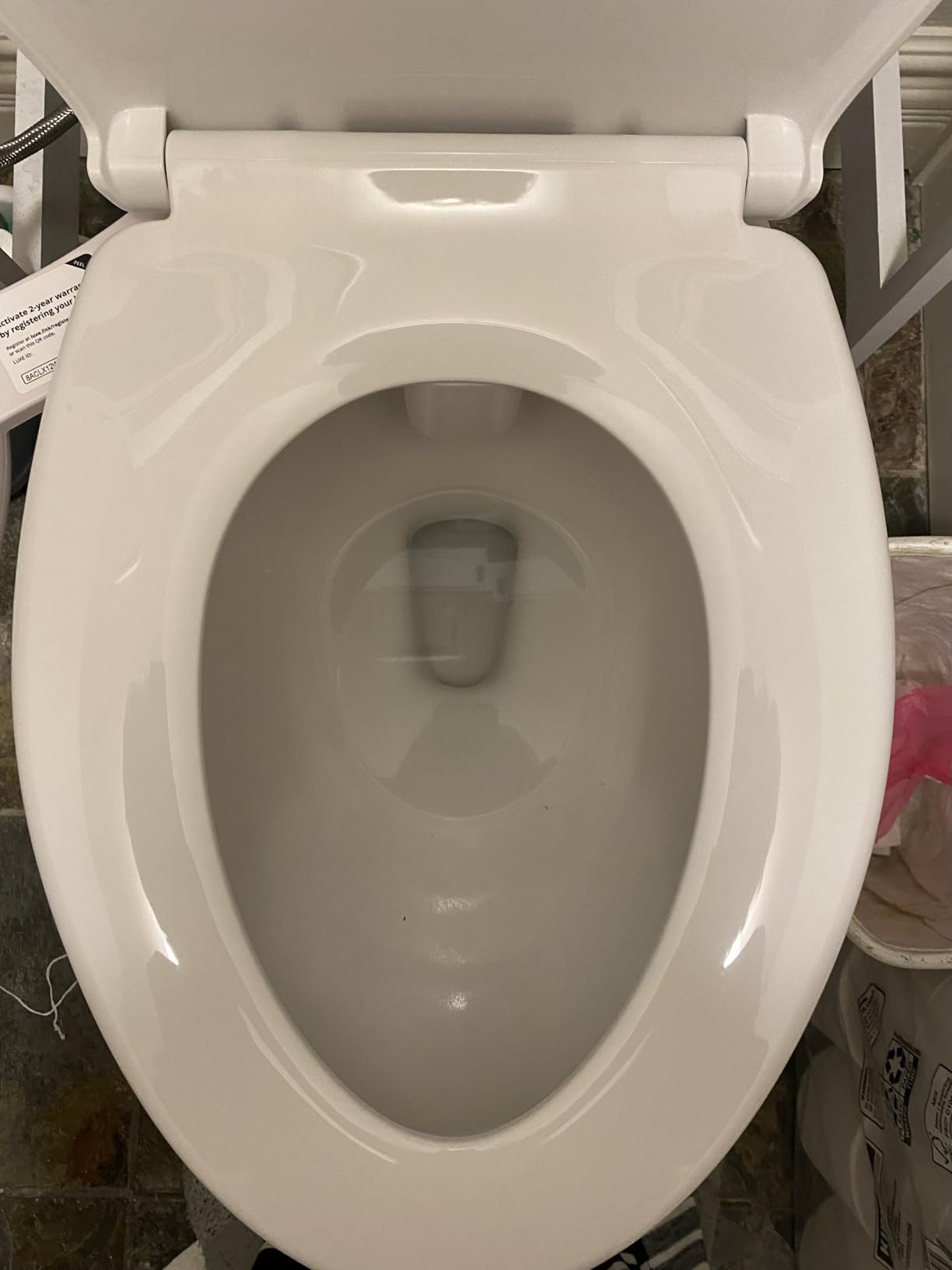 LUXE TS1008E Slow Close Elongated Comfort Fit Toilet Seat, White | with Slow Close, Quick Release Hinges, and Non-Slip Bumpers customer photo 2