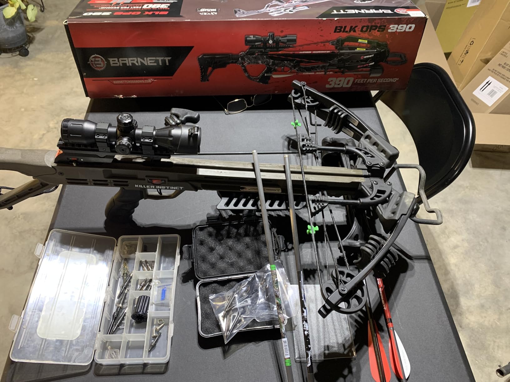 Killer Instinct Lethal 405 Crossbow Pro Package with 4 x 32 Non-Illuminated Scope, Rope Cocker, String Suppressors, 3-Bolt Quiver, 3 Hypr Lite Bolts and Field Tips, Stick of Rail Lube customer photo 2