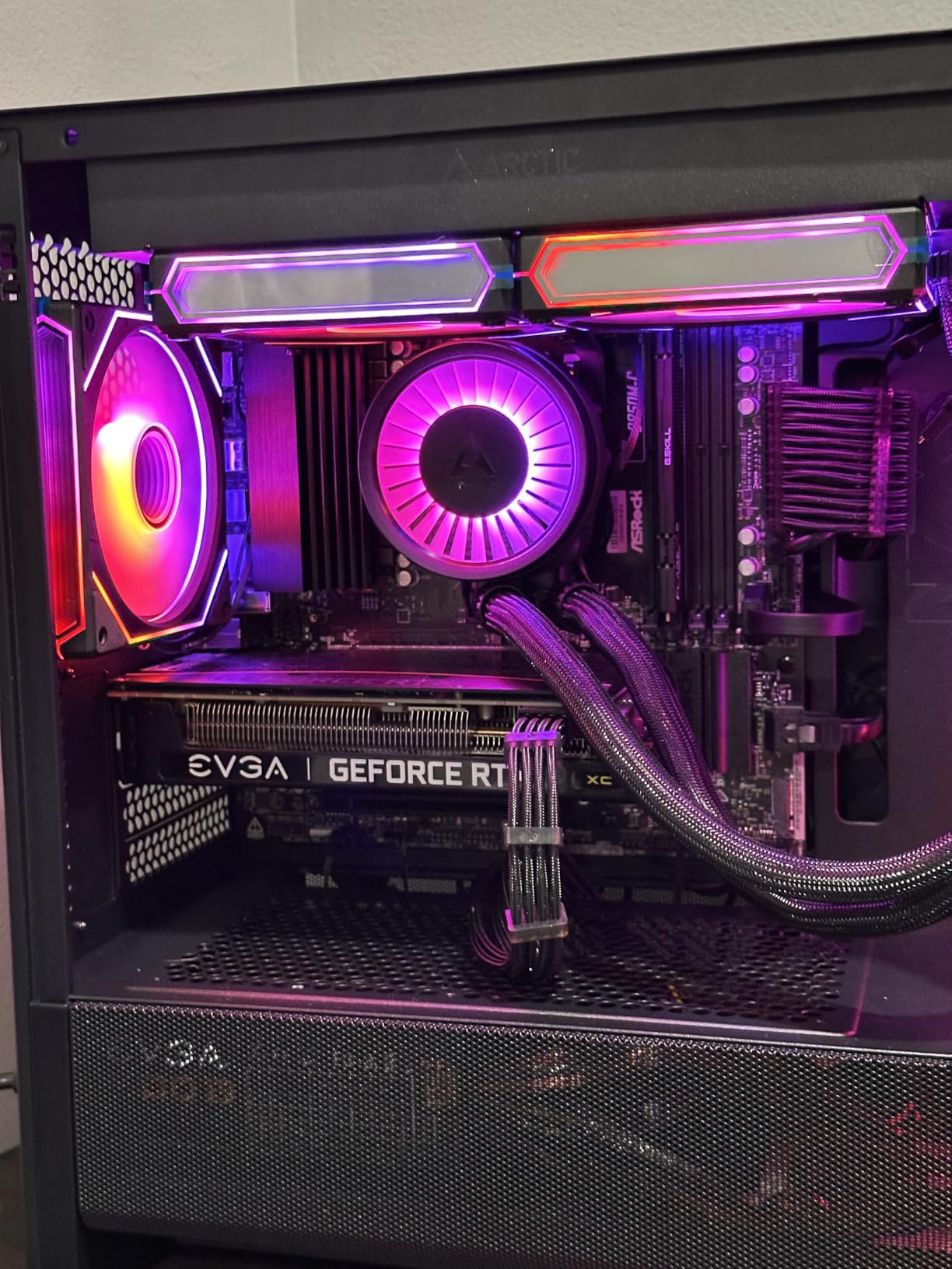 AsiaHorse Upgraded 16AWG PSU Cable Extension Sleeved Custom Mod GPU PC Power Supply Soft Braided Cables with Two Color Comb Kit 24P/8P to 6+2P/8P to 4+4P 30CM customer photo 1