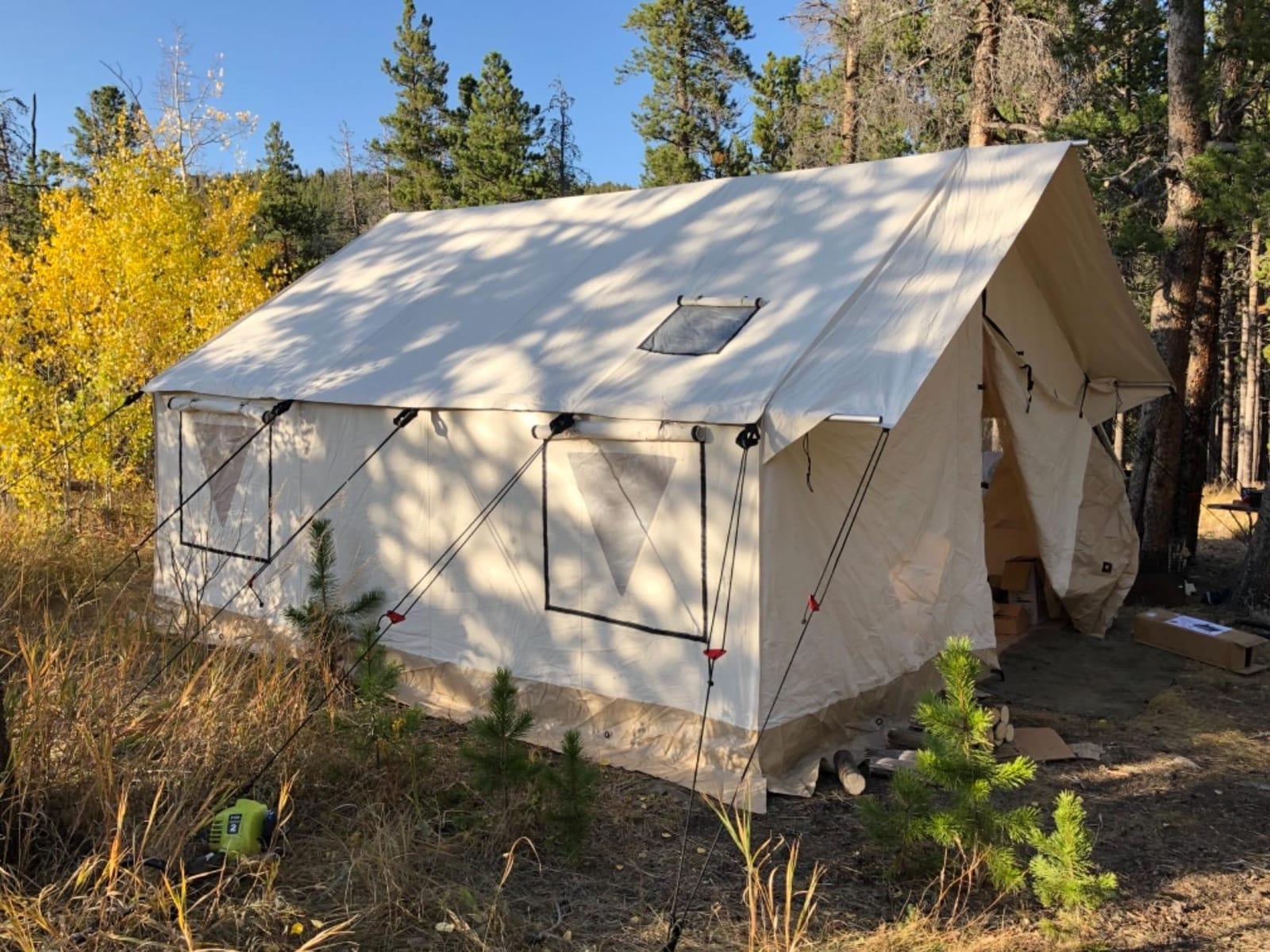 WHITEDUCK Alpha Canvas Wall Tent FWR - Waterproof 4 Season Outdoor Camping & Hunting Tent w/Heavy Duty Aluminum Frame & PVC Floor for Large Groups Families & Outfitters customer photo 1