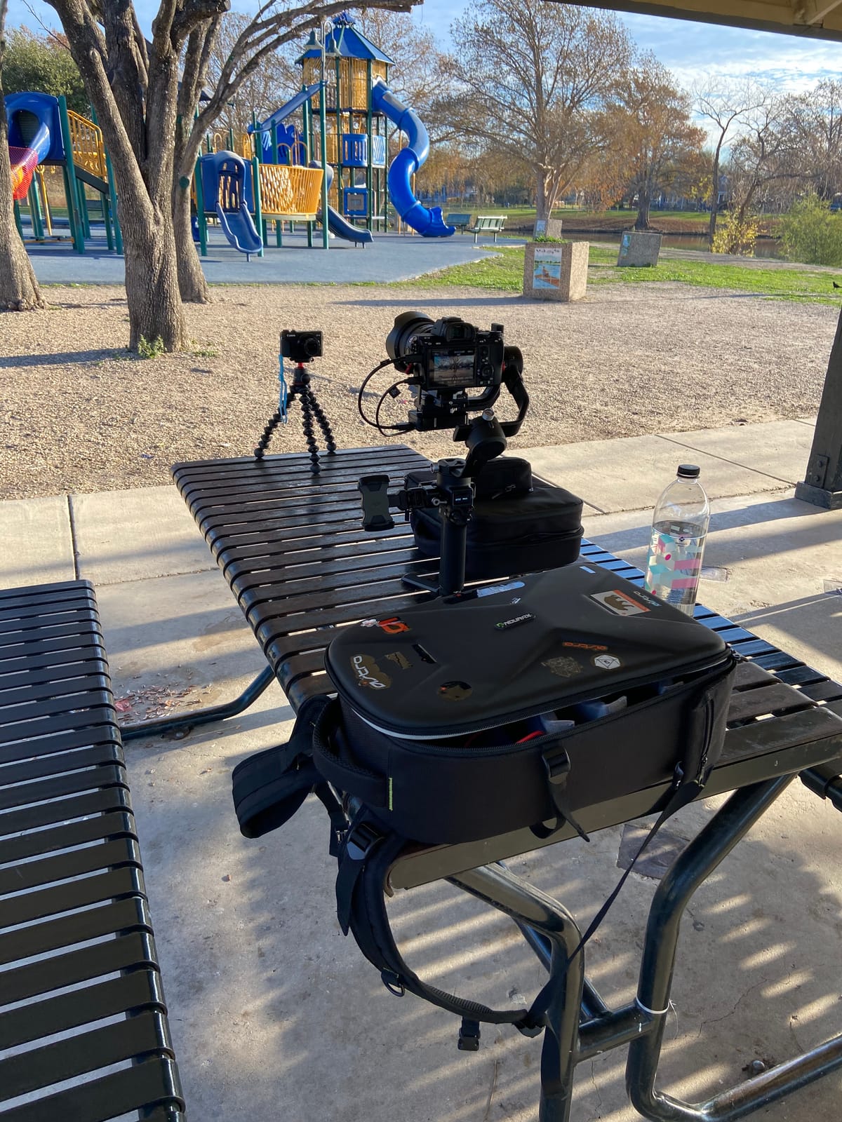 DJI RSC 2 Combo - 3-Axis Gimbal Stabilizer for DSLR and Mirrorless Camera, Nikon, Sony, Panasonic, Canon, Fujifilm, 6.6 lb Payload, Foldable Design, Vertical Shooting, OLED Screen, Black. customer photo 1