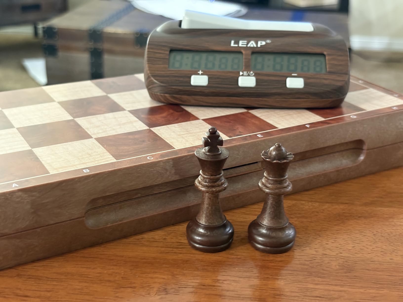Chess Clock Digital Chess Timer for Chess Board Game Woodgrain Finish | Official Store, Count up/down, Alarm, Bonus/Delay, Energy save, Setting Memory, Portable, Easy to Use, Timer for 2 Board Games customer photo 1