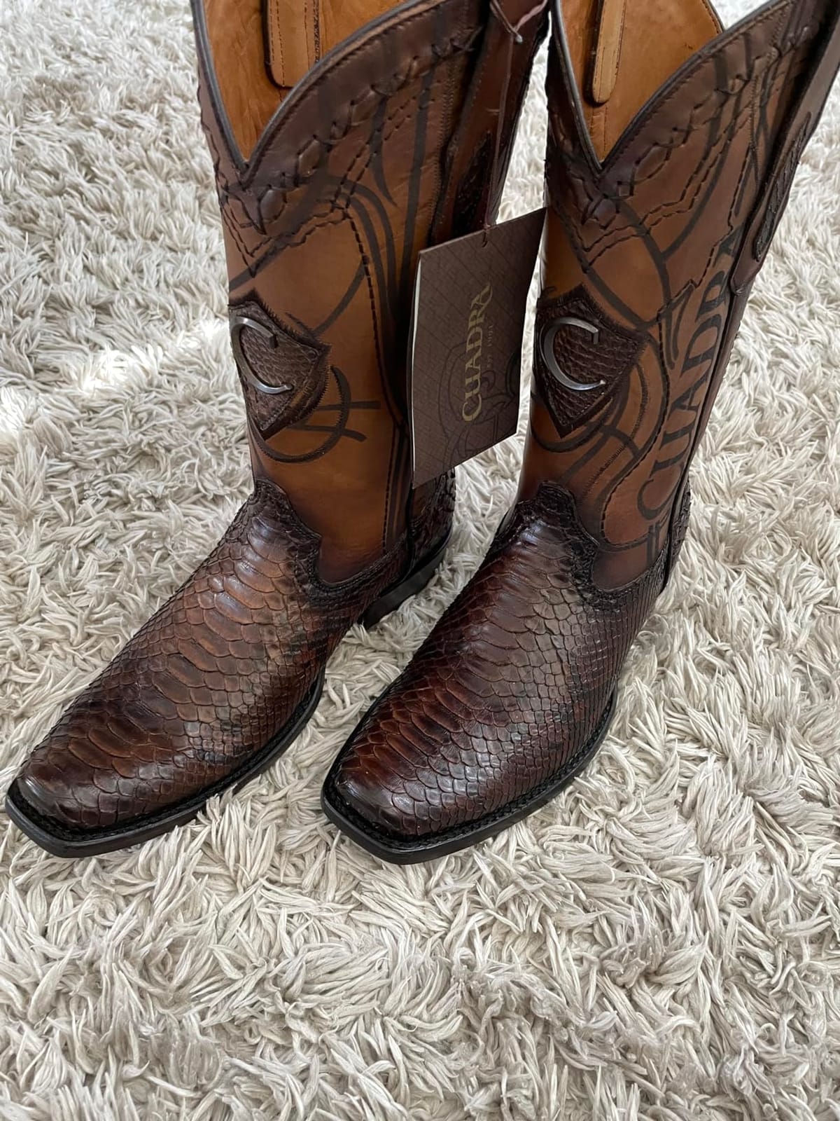 Cuadra Men's Western Boot in Genuine Python Leather, 1J1NPH customer photo 1