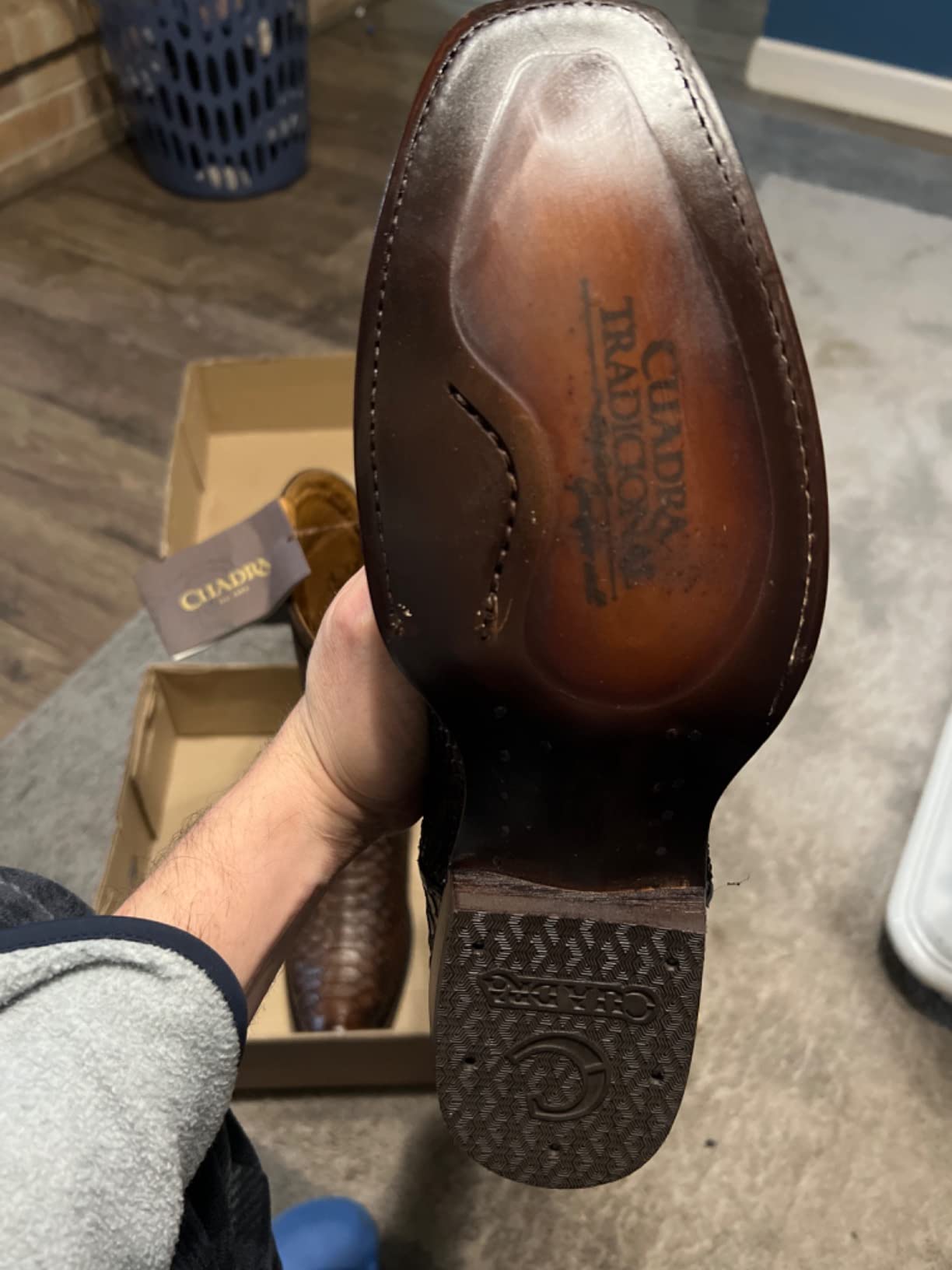 Cuadra Men's Western Boot in Genuine Python Leather, 1J1NPH customer photo 2