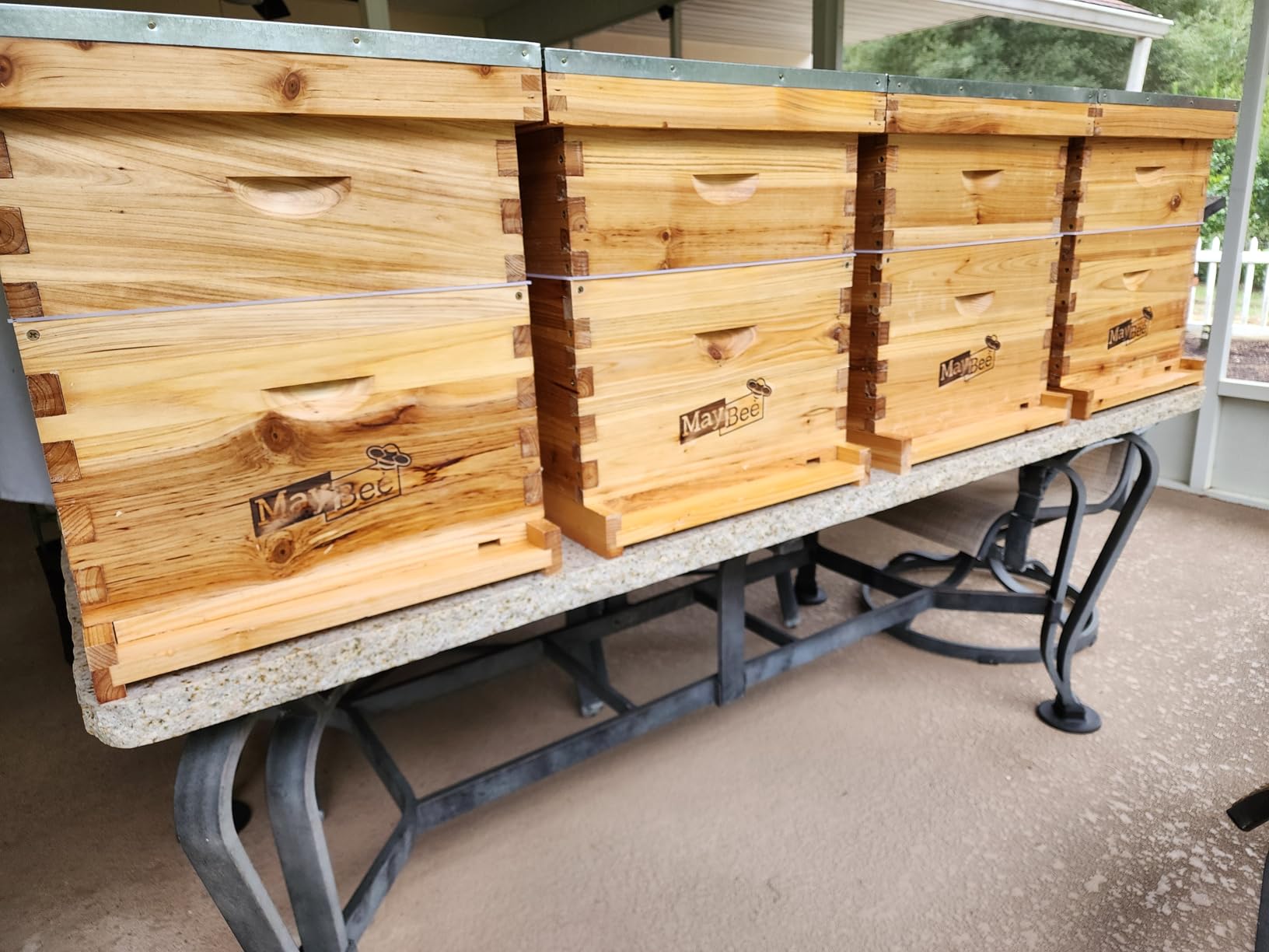 Beehive 10 Frame Bee Hives and Supplies Starter Kit, Bee Hive for Beginner, Honey Bee Hives Includes 1 Deep Brood Hive Box, 1 Bee Hive Super Box with Beehive Frames and Foundations customer photo 1