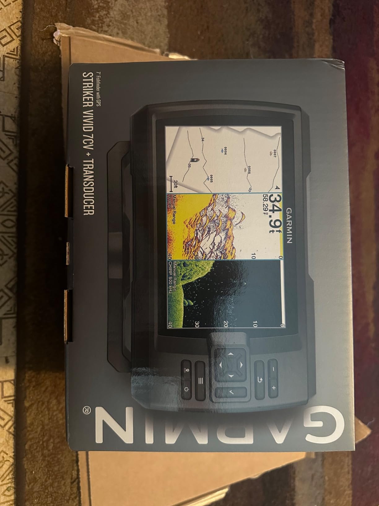Garmin Striker Vivid 7cv with GT20-TM Transducer - 7-inch Color Fishfinder and Sonar Transducer, Vivid Scanning Sonar Color Palettes (010-02552-00) customer photo 1