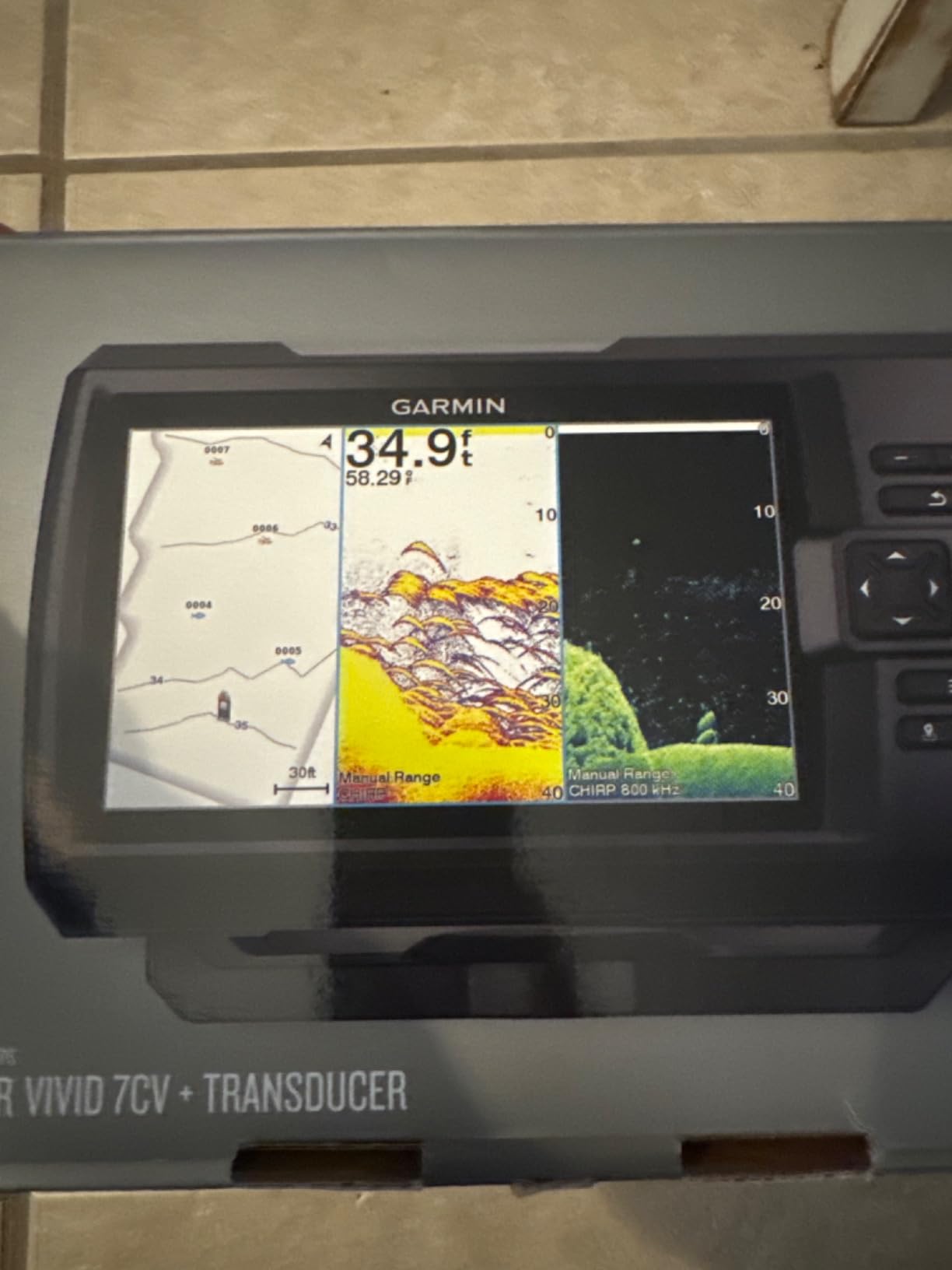 Garmin Striker Vivid 7cv with GT20-TM Transducer - 7-inch Color Fishfinder and Sonar Transducer, Vivid Scanning Sonar Color Palettes (010-02552-00) customer photo 2