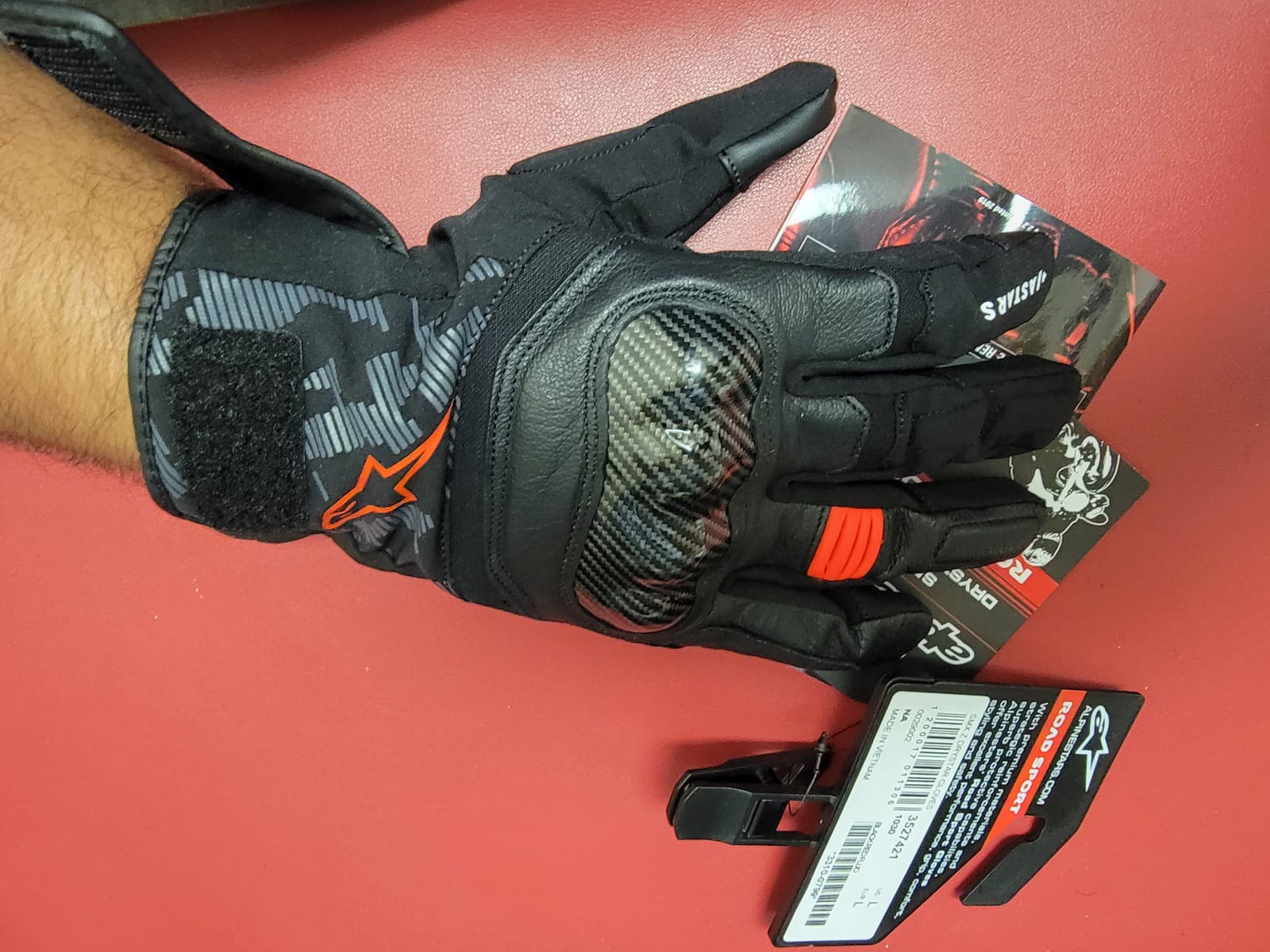 Alpinestars SMX Z Drystar Gloves (Large) (Black/RED) customer photo 1
