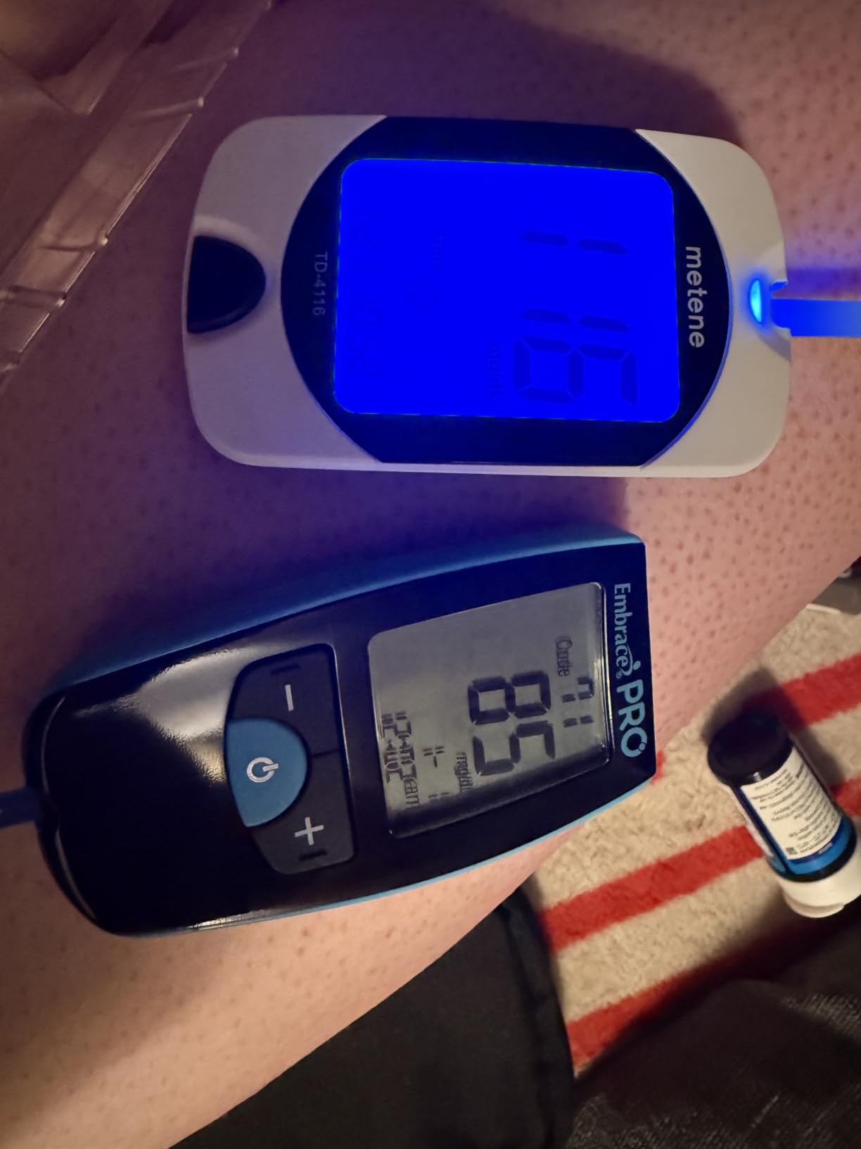 Metene TD-4116 Blood Glucose Monitor Kit, 100 Glucometer Strips, No Coding | 100 Lancets & Control Solution & Lancing Device, Blood Sugar Monitor Large Display , Blood Sugar Test Kit for Home Use customer photo 2